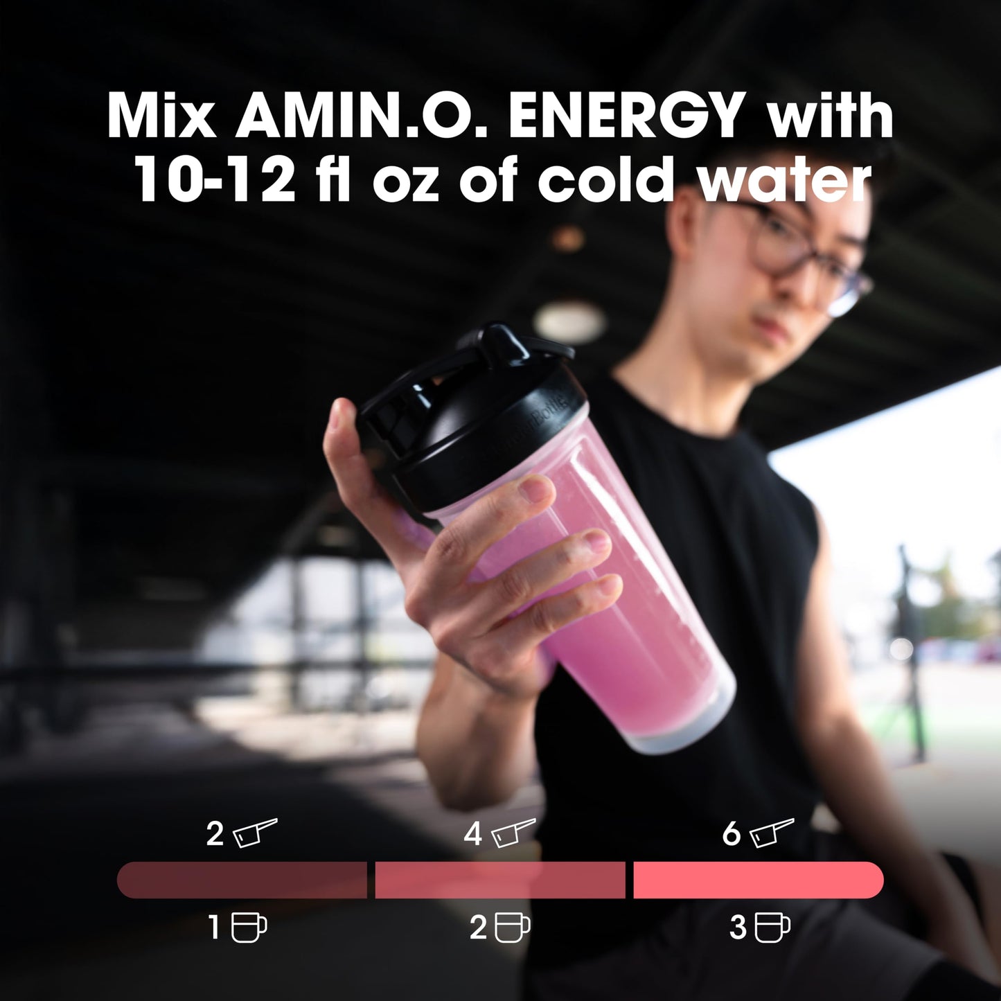 Optimum Nutrition Amino Energy Powder Plus Focus, with BCAA, Electrolytes, and Caffeine, Strawberry Burst, 65 Servings