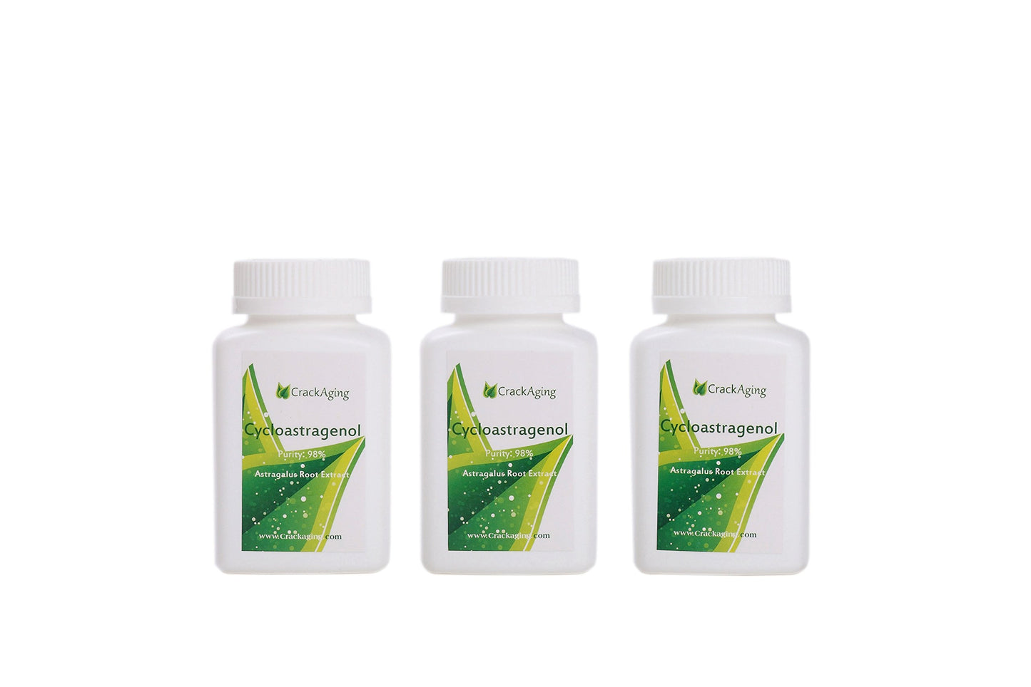 Crackaging Super-Absorption Cycloastragenol 98% Immune Support Telomerase/Telomere Anti-Aging Supplements (10mg per Capsule), 180 Capsules