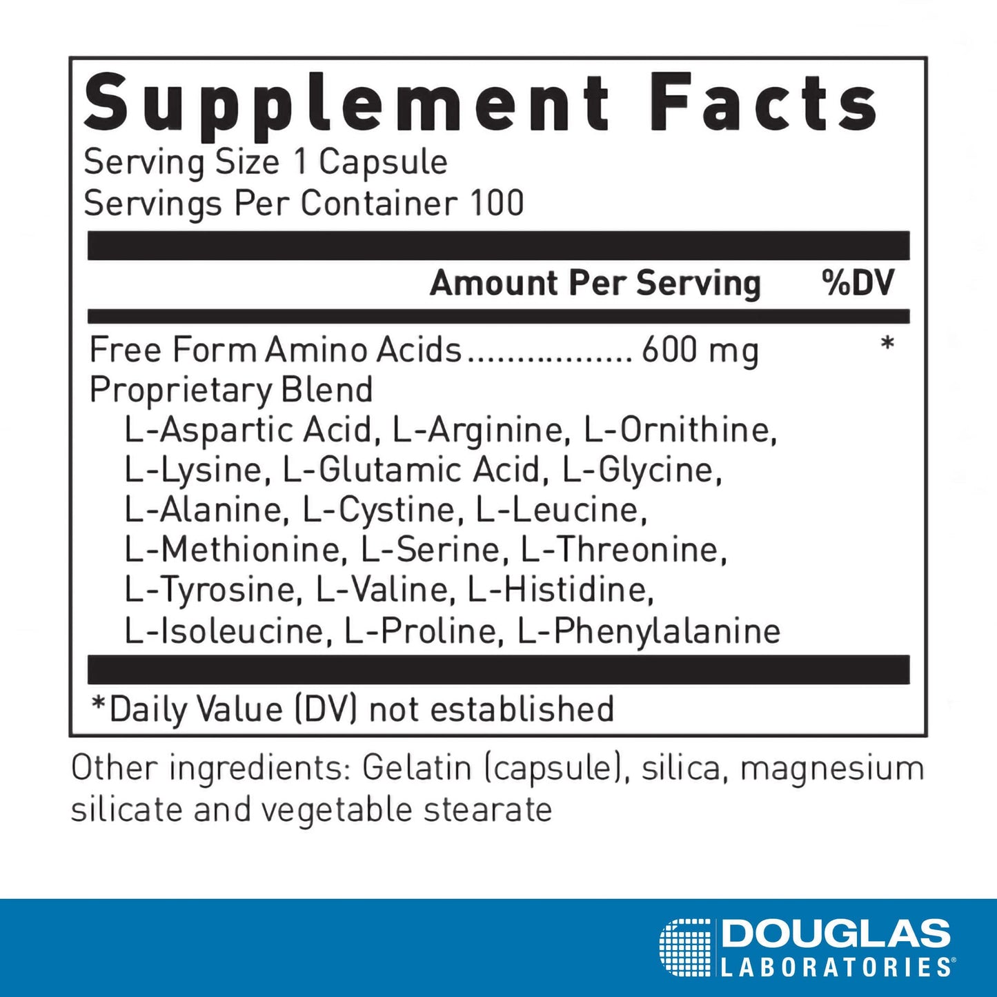 Douglas Laboratories Free Form Amino 100 Capsules