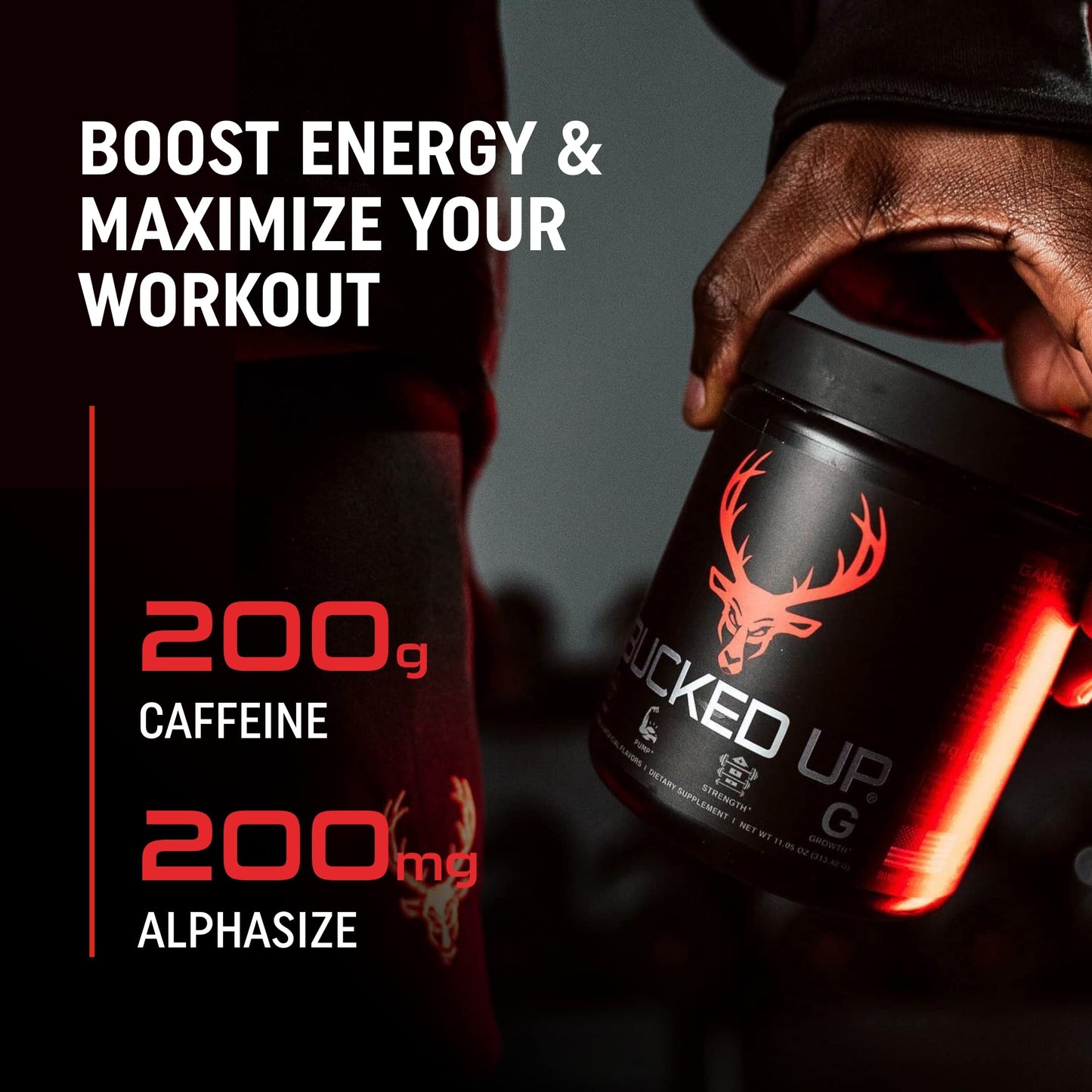 Bucked Up Pre Workout Powder Grape 10.99 Ounce