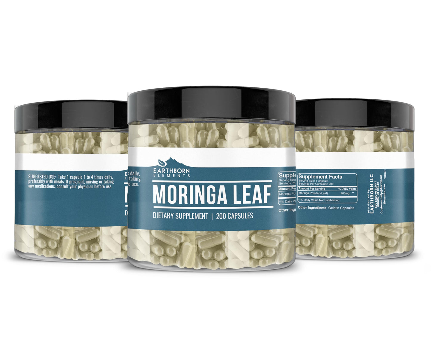Earthborn Elements Moringa Capsules 200 Count