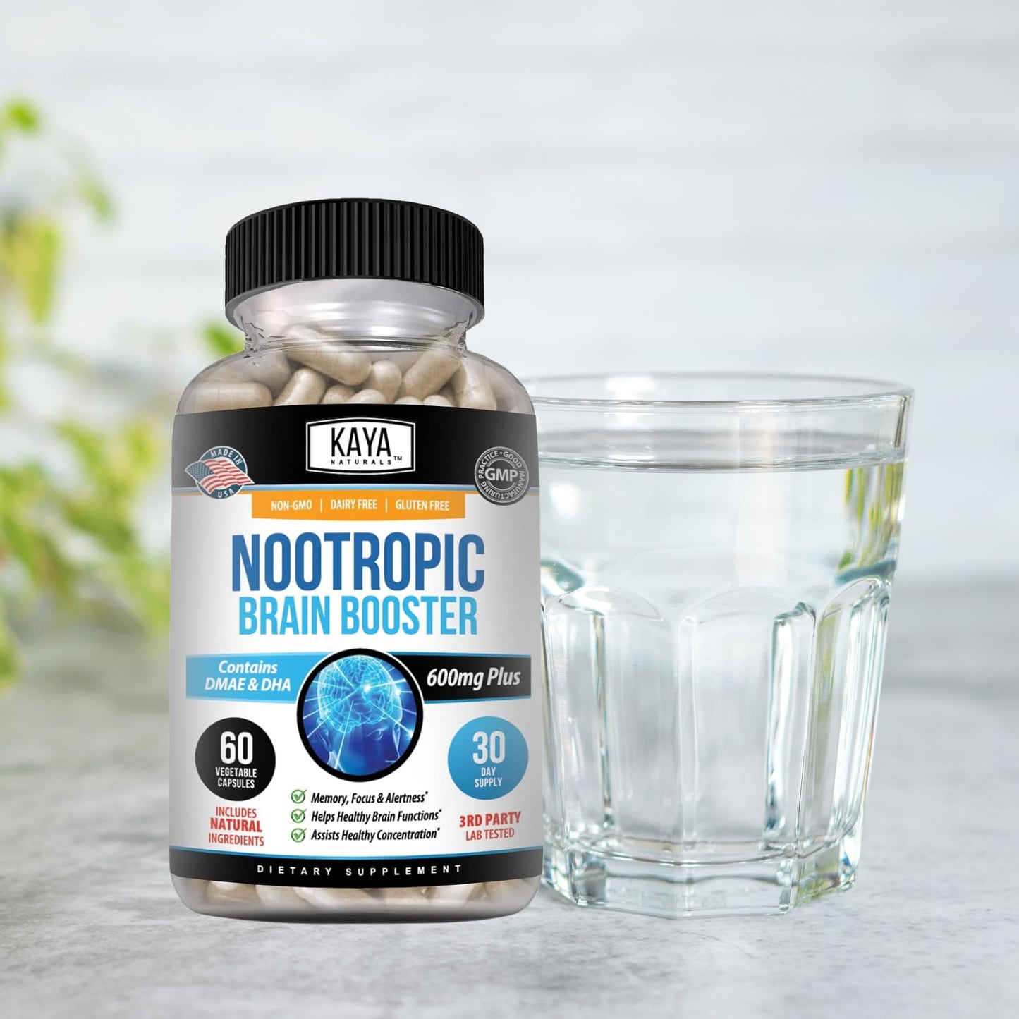 Kaya Naturals Nootropic Brain Booster Capsule 60 Count