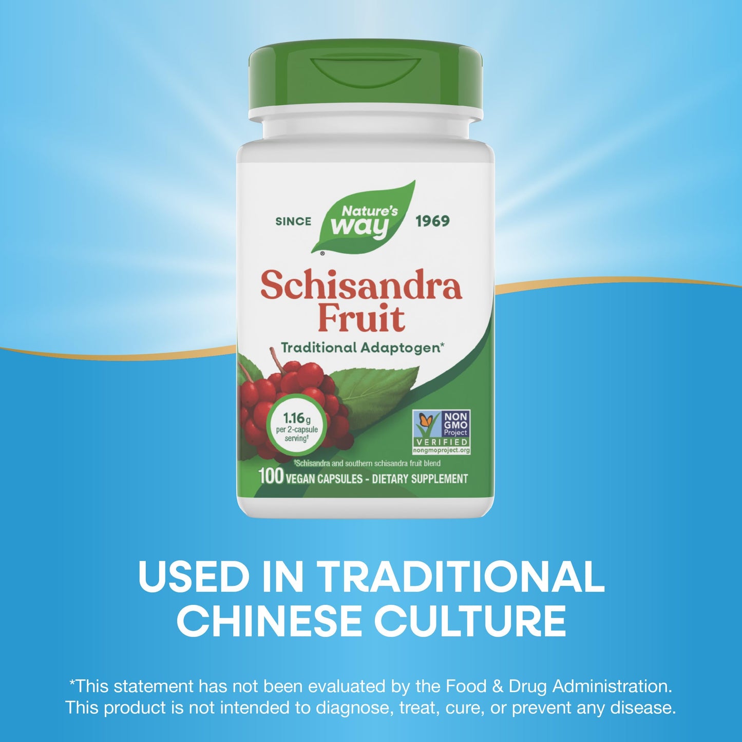 Nature's Way Schisandra Fruit Capsules, Capsule, 200 Count