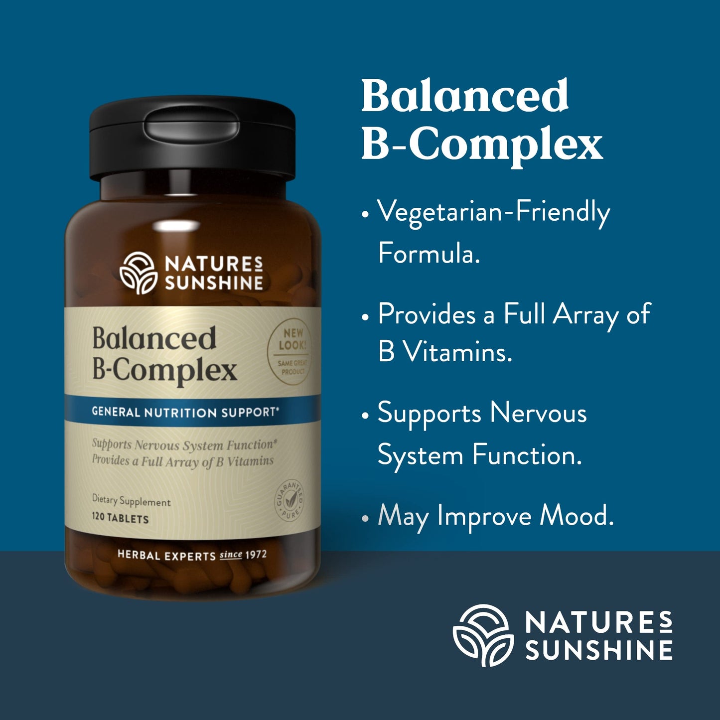 Nature's Sunshine Balanced B Complex Tablets, 120 Count