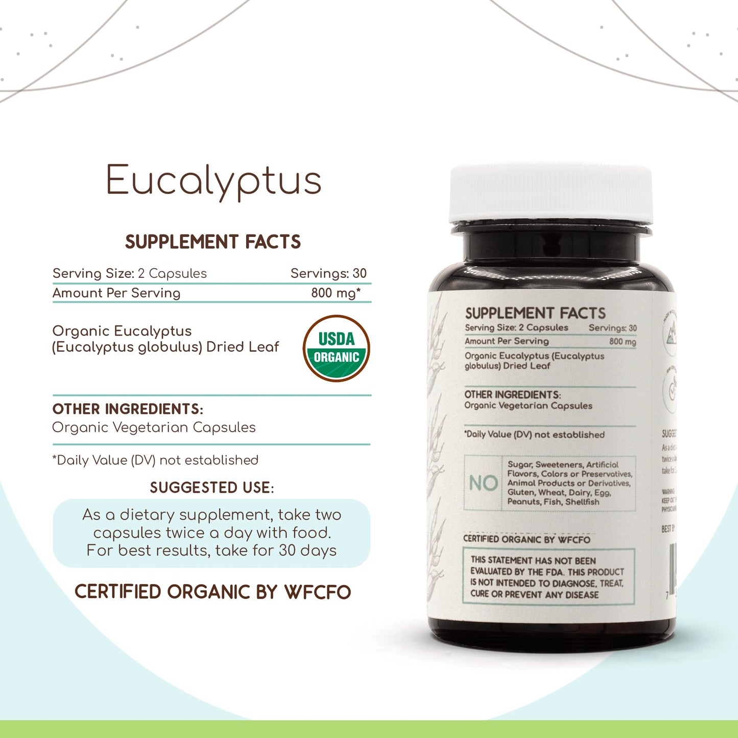 HerbEra Eucalyptus USDA Organic Capsules, 60 Count