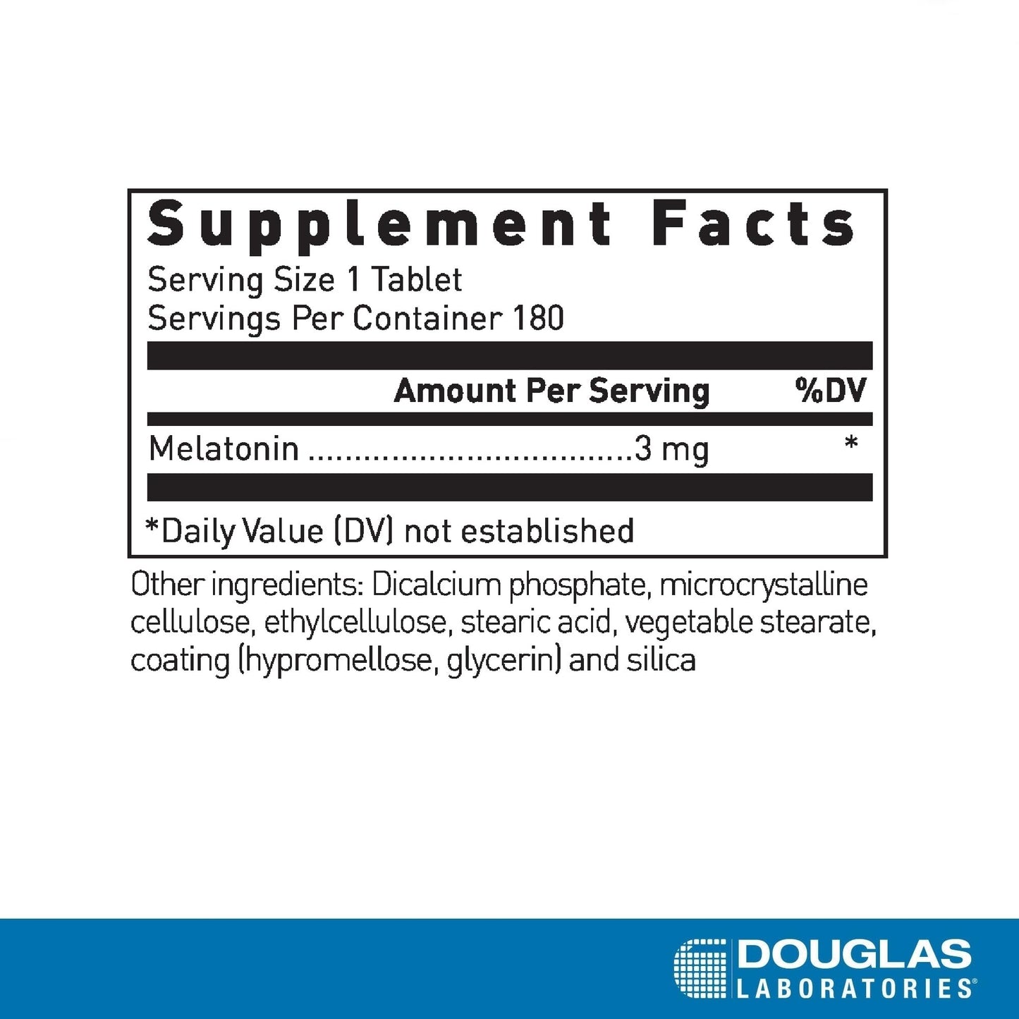 Douglas Laboratories Melatonin Prolonged Release 3 mg Melatonin Sleep Support Supplement for Hormone Balance, Relaxation, Antioxidants & Immune System, 180 Tablets