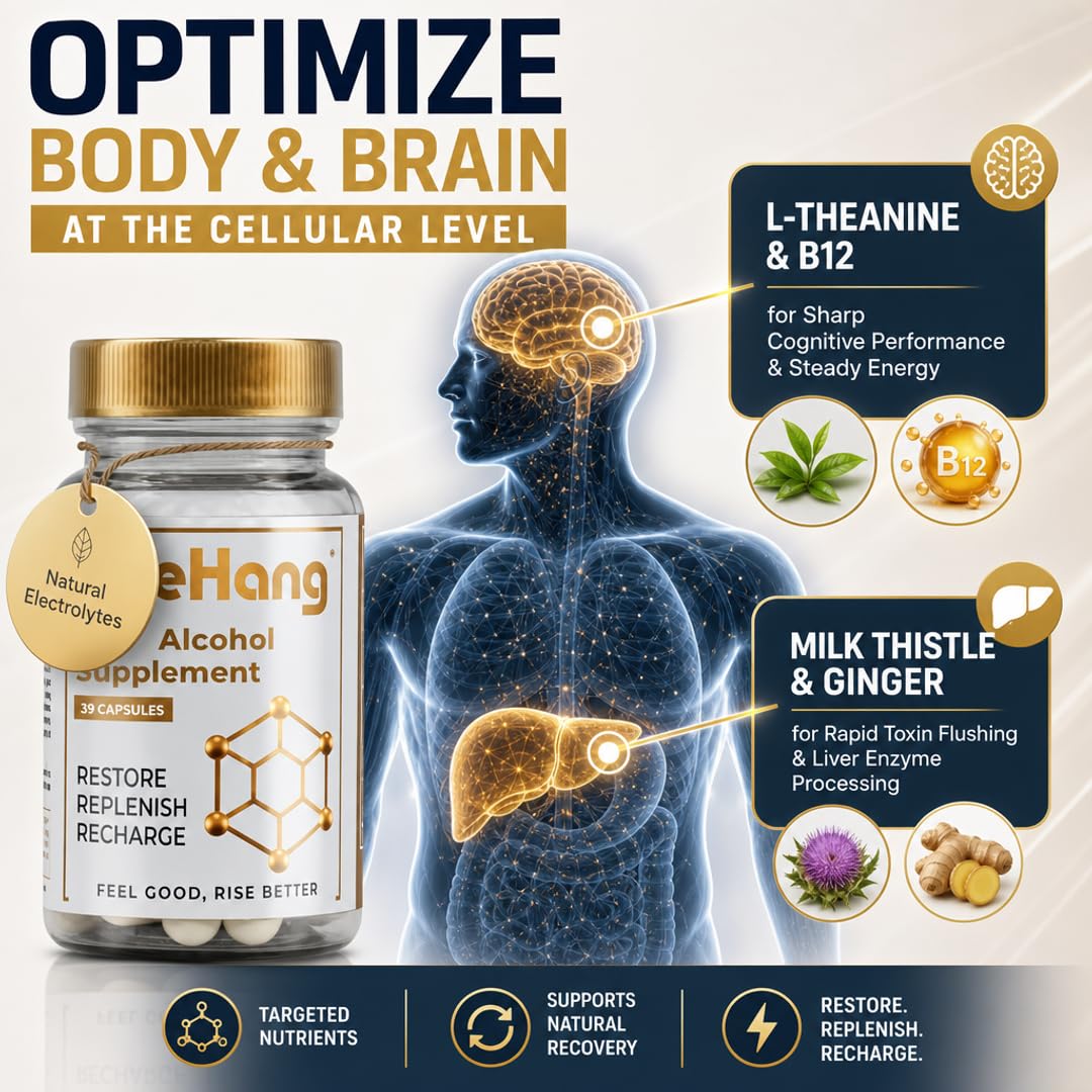 ByeHang Post-Drinking DHM 1200mg Supplement Liver Support Capsule, 39 Count