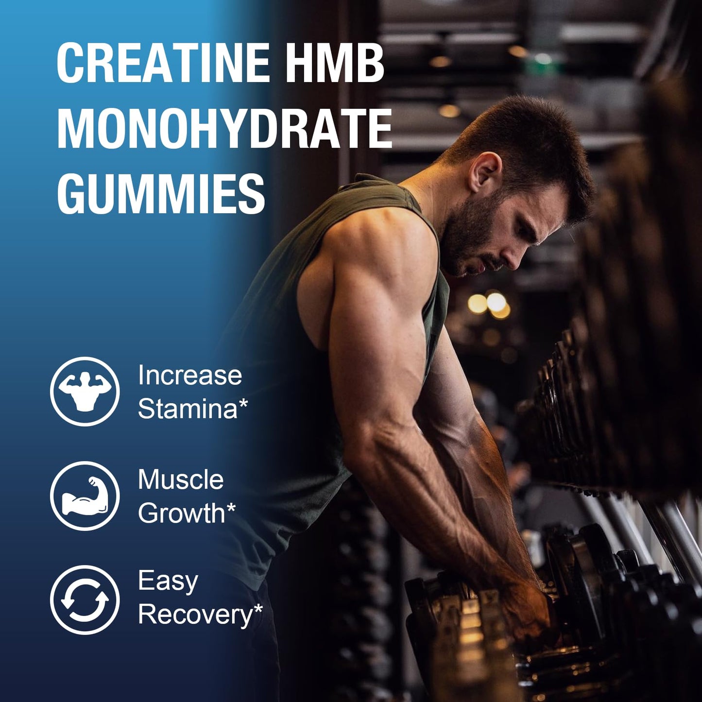 Uarkendos Creatine HMB Monohydrate Gummies, 90 Count