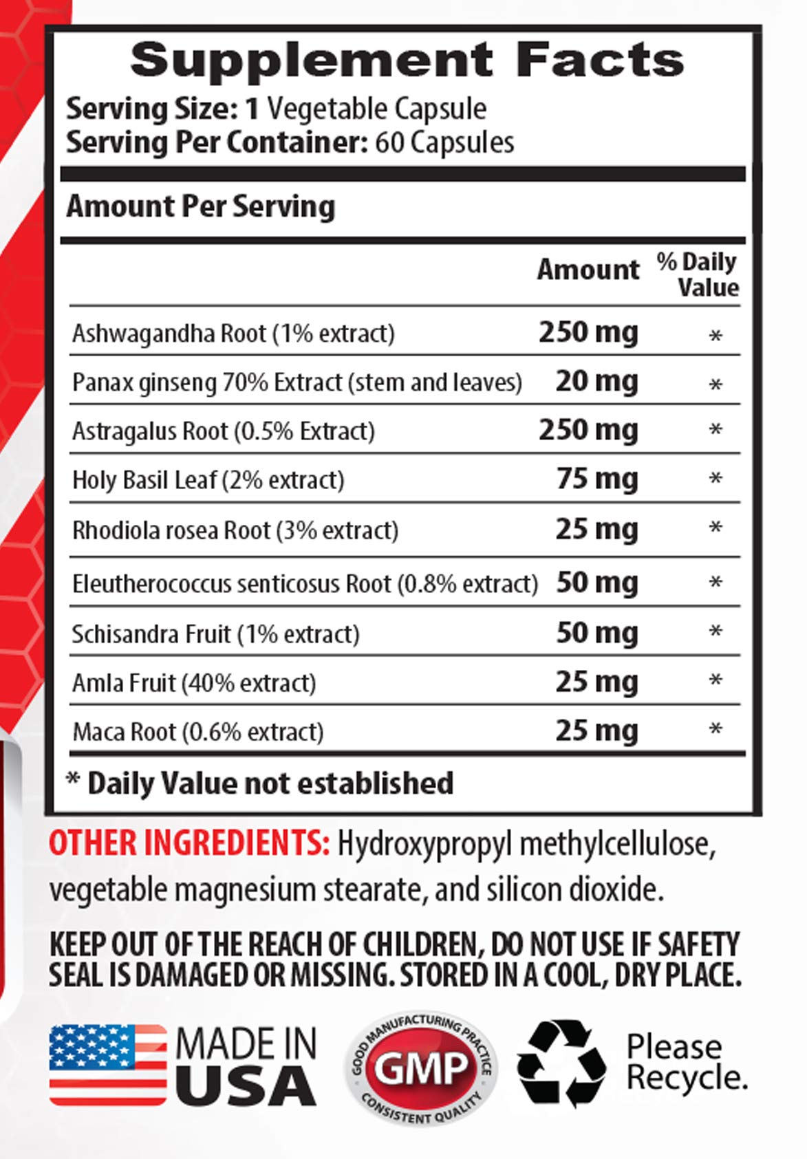 Healthy Supplements LLC Adaptogen Formula Capsules 60 Count