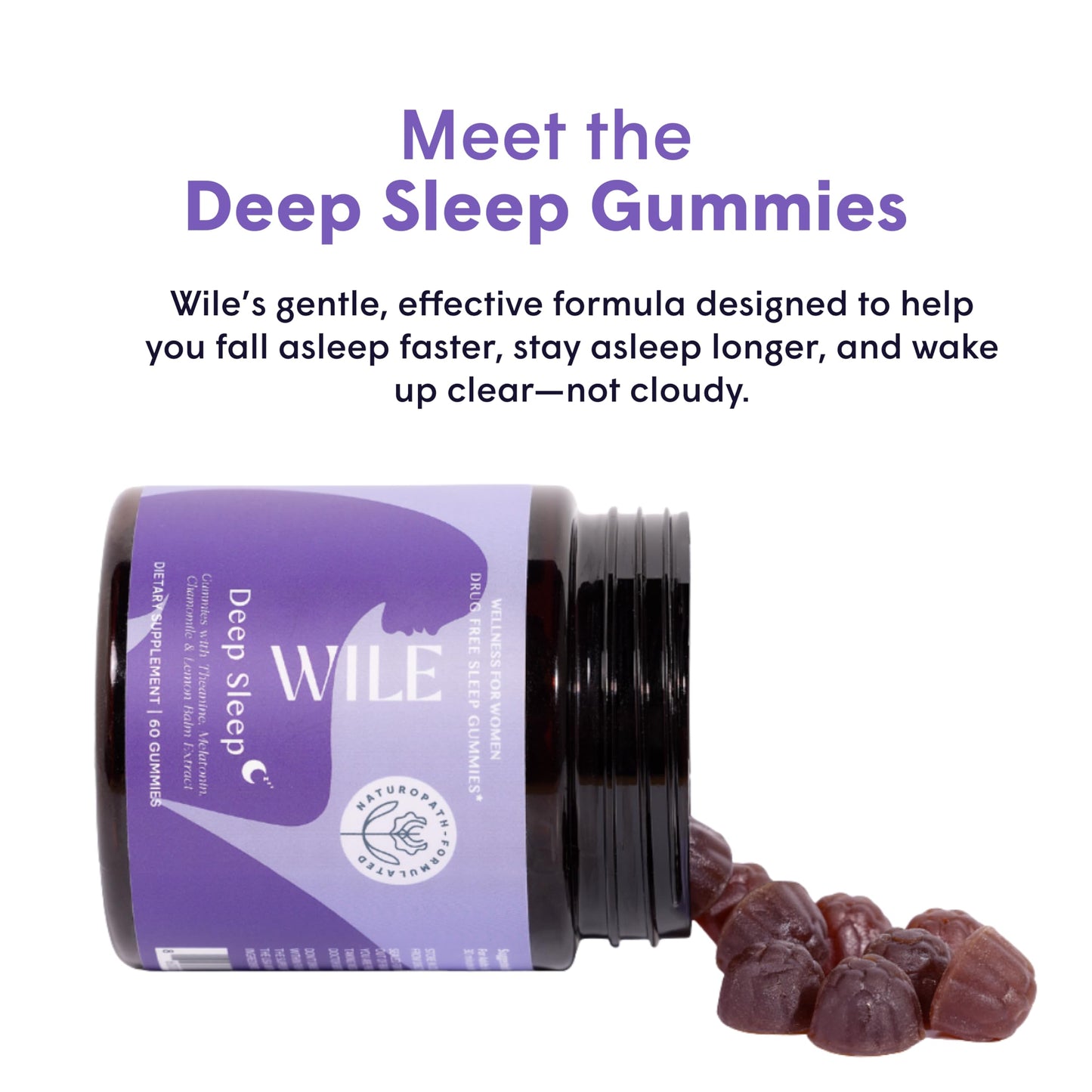 WILE Deep Sleep Gummies Gummy 60 Count
