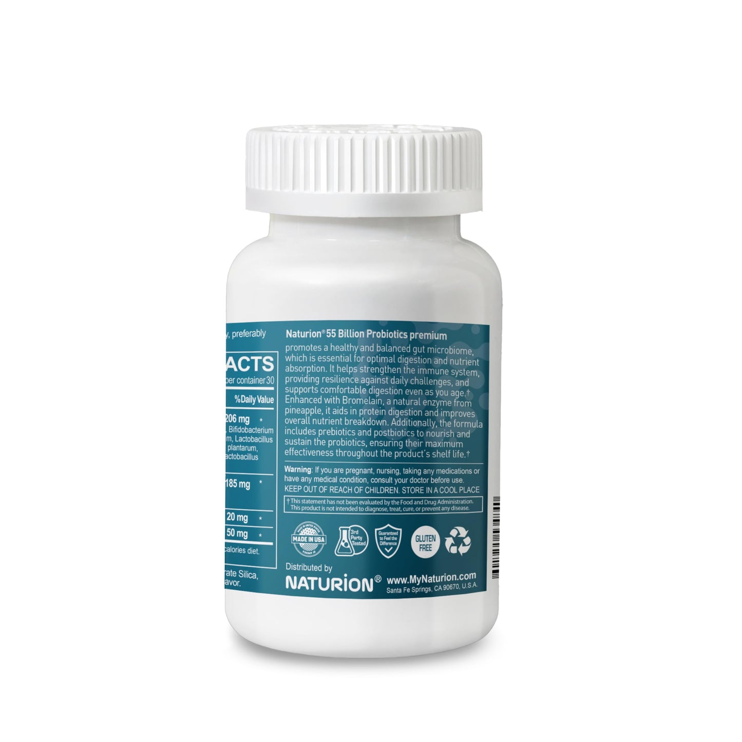 NATURION 55B Probiotics Premium Capsules 30 Count