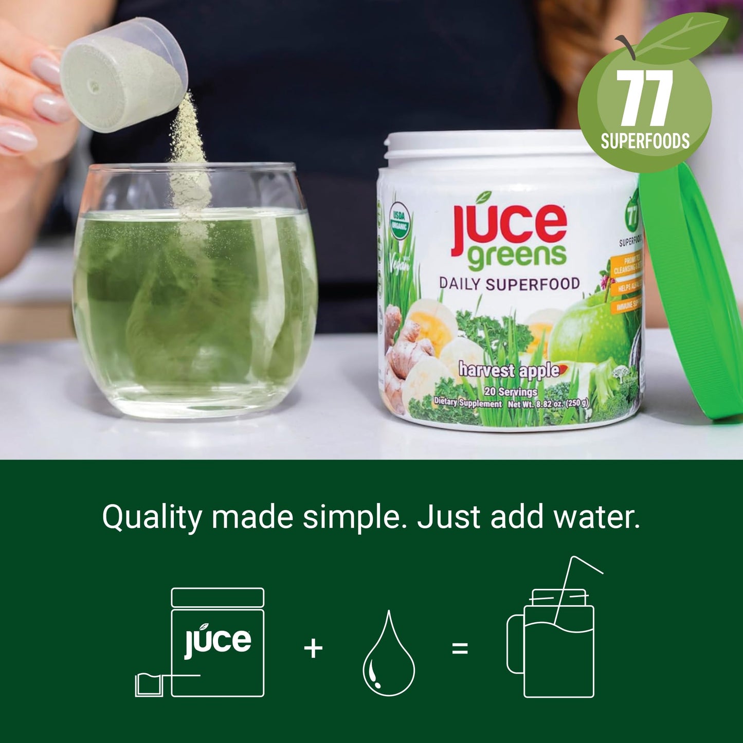 Terra Kai Organics JUCE Green Superfood Powder, 8.82 oz