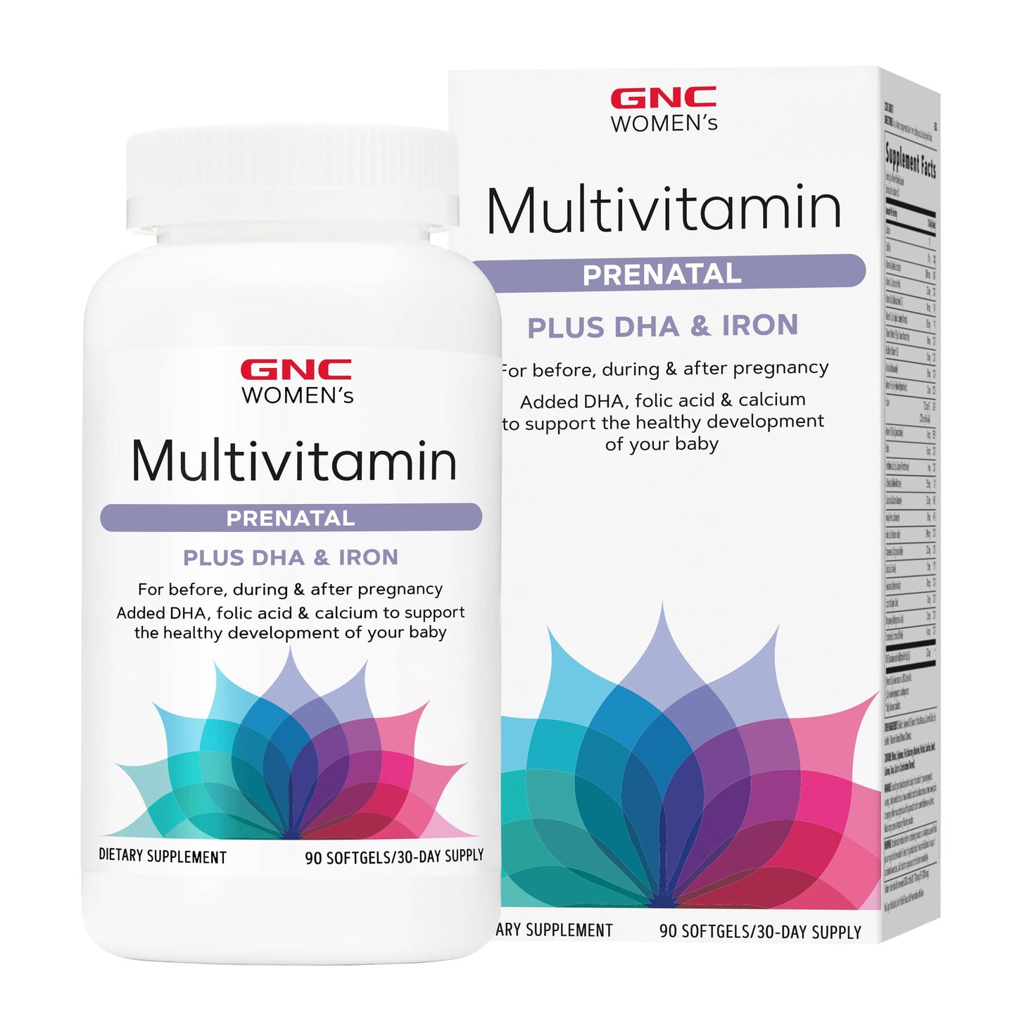 GNC Women's Prenatal Multivitamin with DHA & Iron Softgels 90 Count