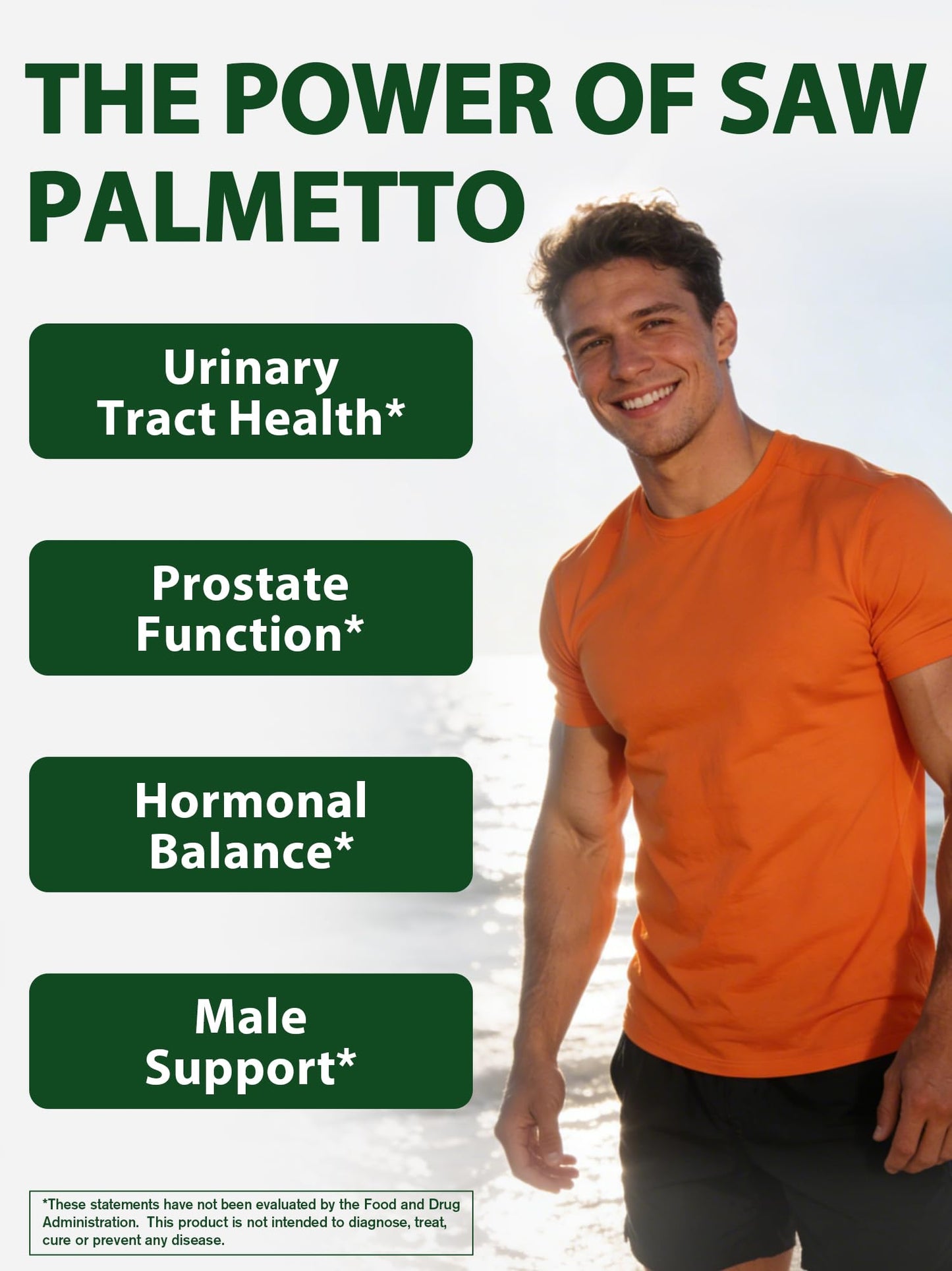Vitacook Saw Palmetto Supplement for Men 600mg Capsules 90 Count