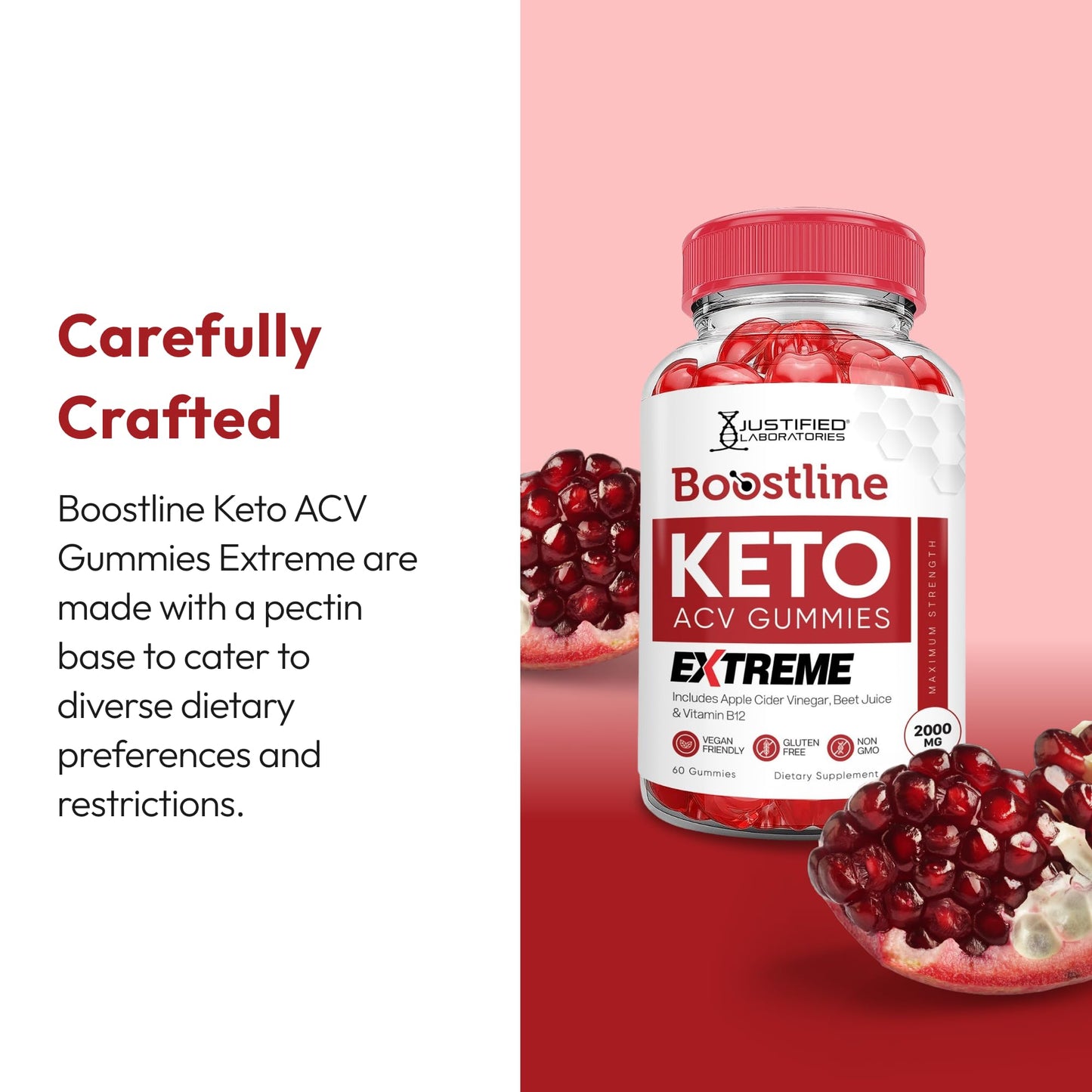 Justified Laboratories Boostline Keto ACV Gummies 180 Count