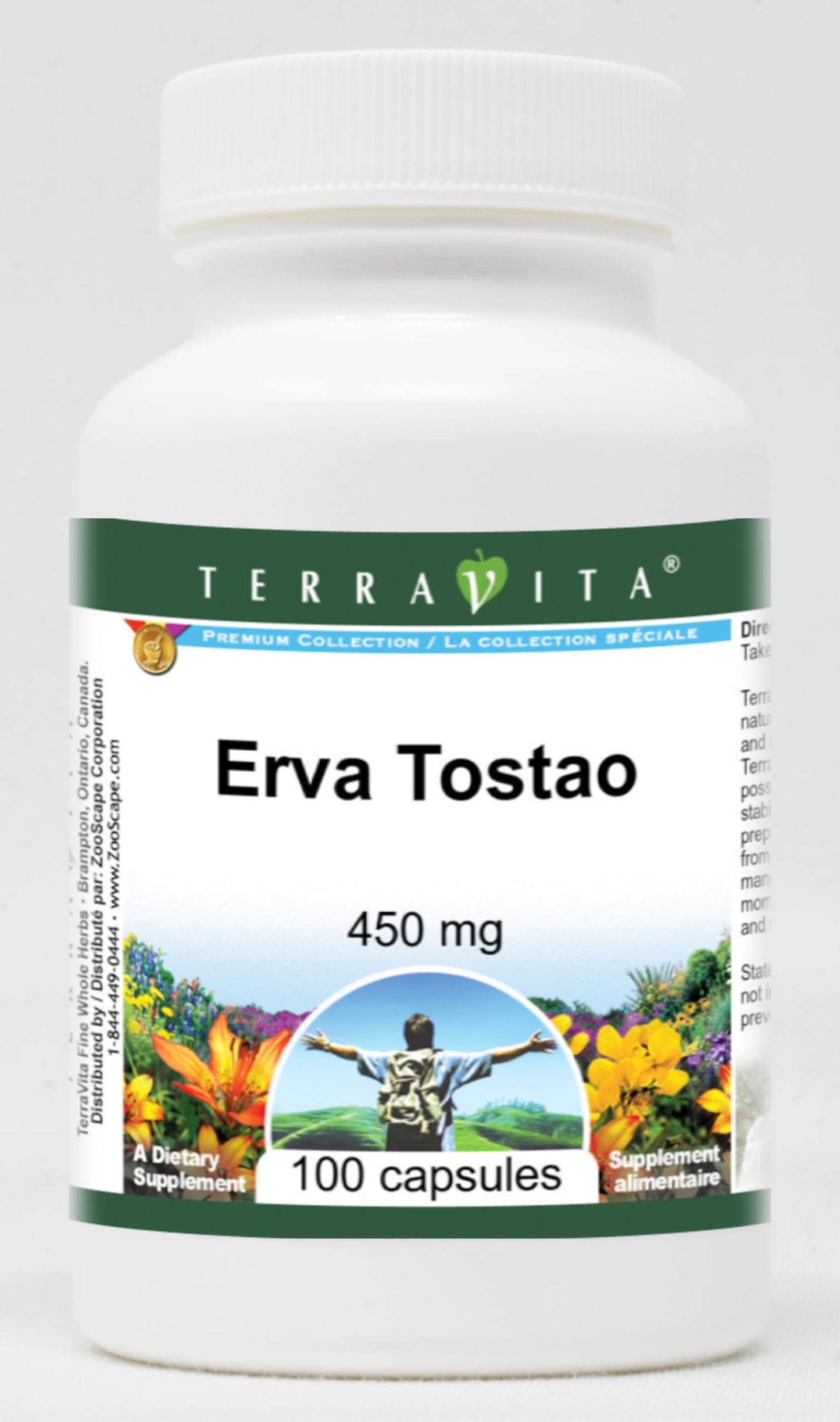 Terravita Erva Tostao 450 mg Capsules, 300 Capsules