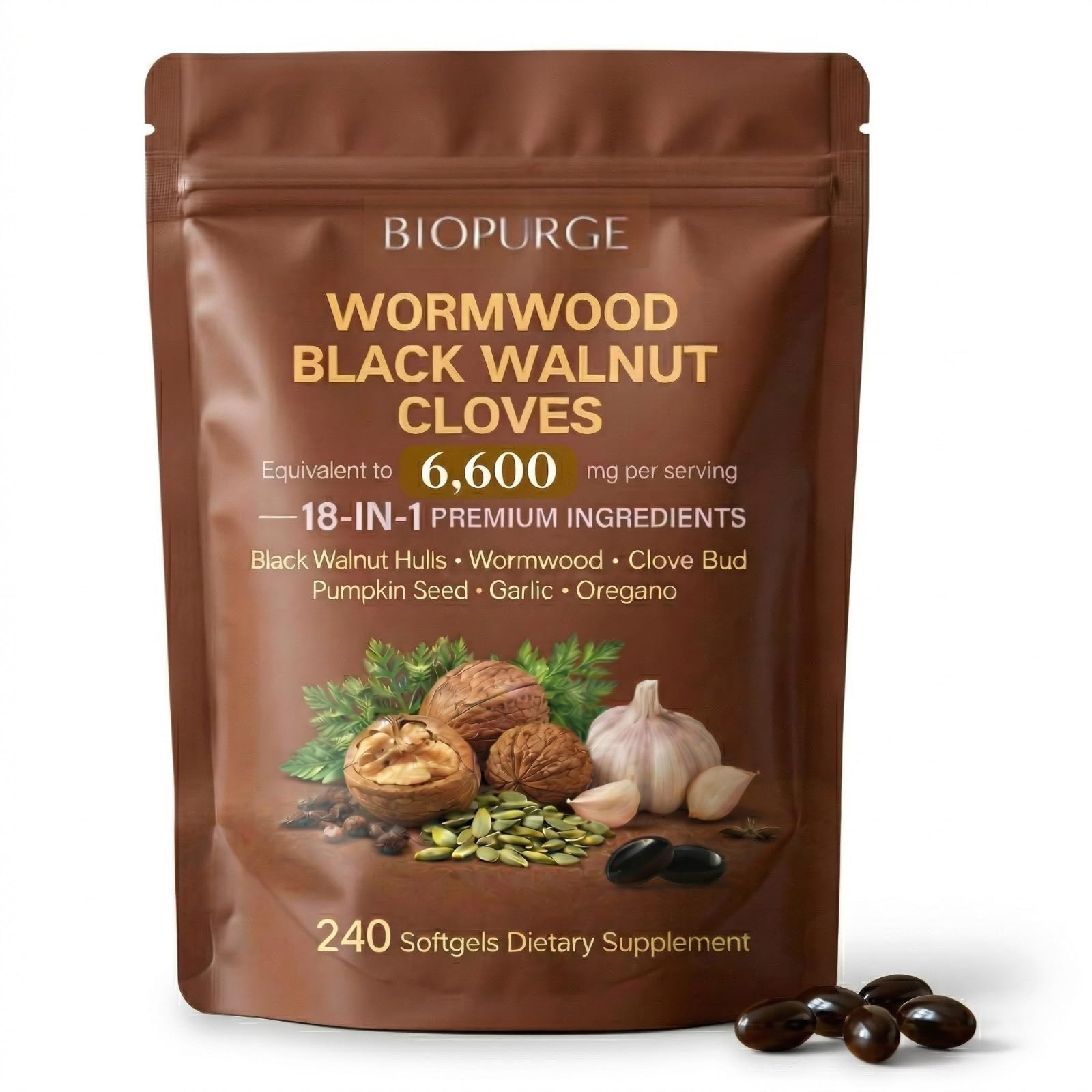 JYGOEX BIOPURGE Wormwood Black Walnut Softgels, 240