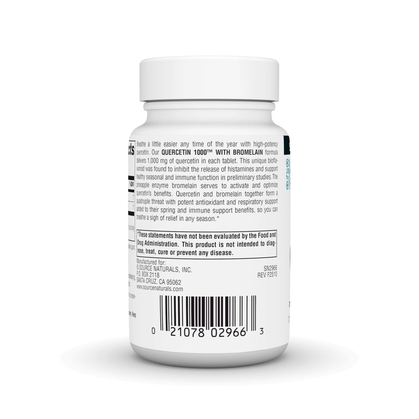 Source Naturals Quercetin 1000 with Bromelain 1000 mg - 30 Tablets