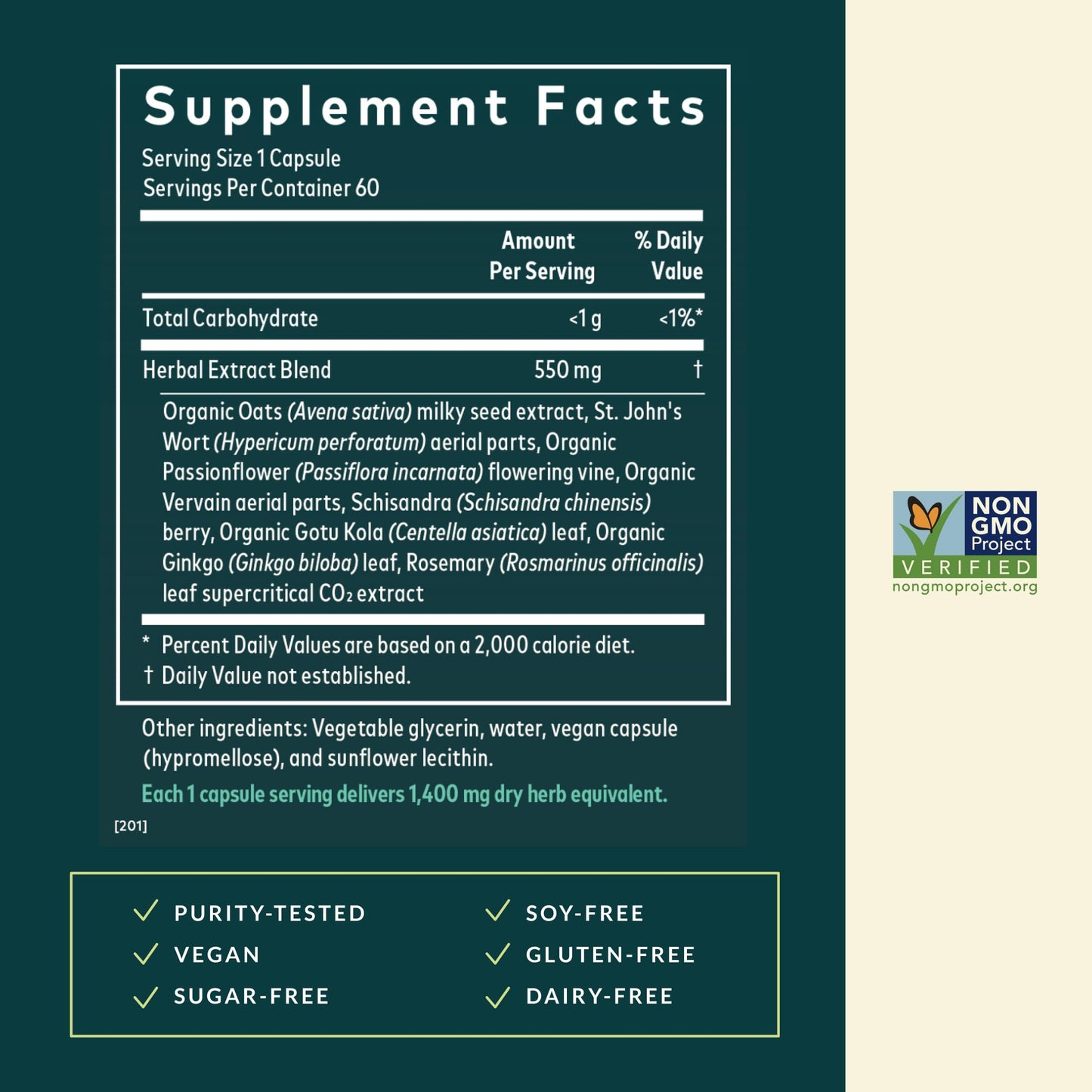 Gaia Herbs Steady Mind Capsules 60 Count