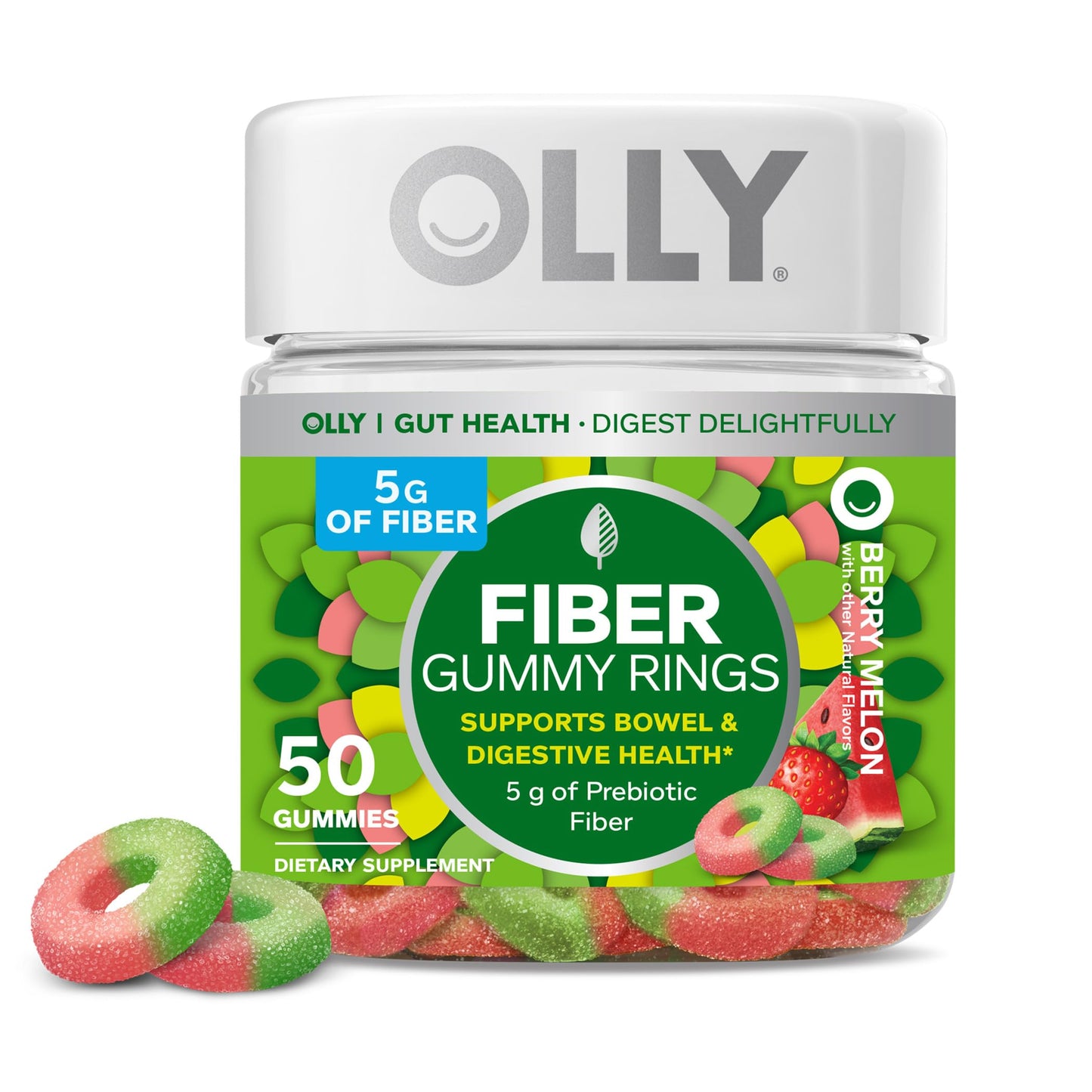 OLLY Fiber Gummy Rings, 50 Gummies