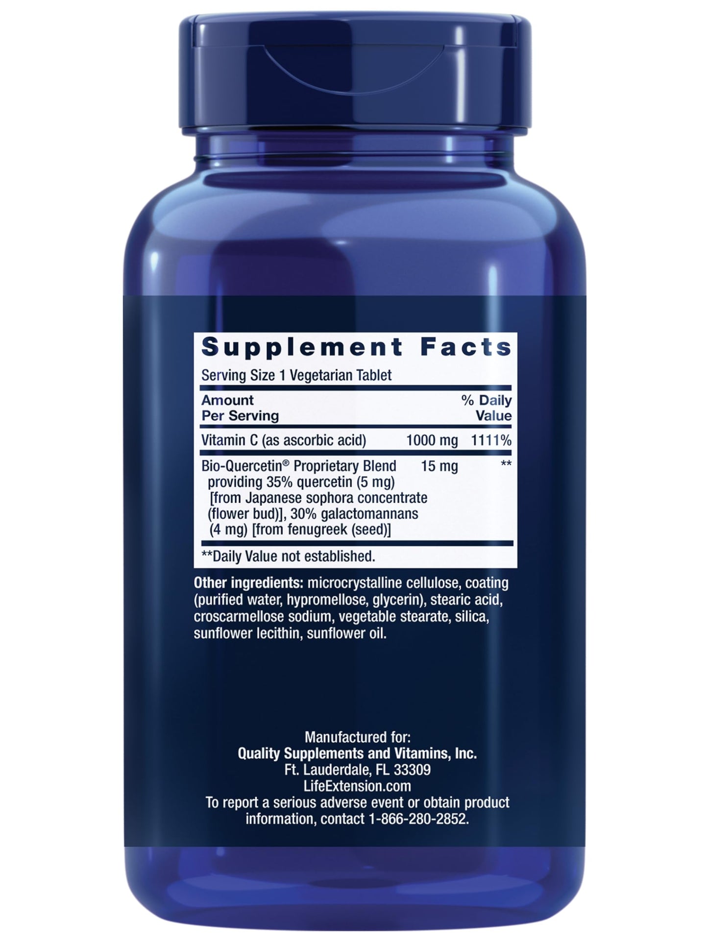 Life Extension Vitamin C & Quercetin Phytosome Plus Multivitamin with 25+ Vitamins, Minerals & Extracts - 310 Tablets