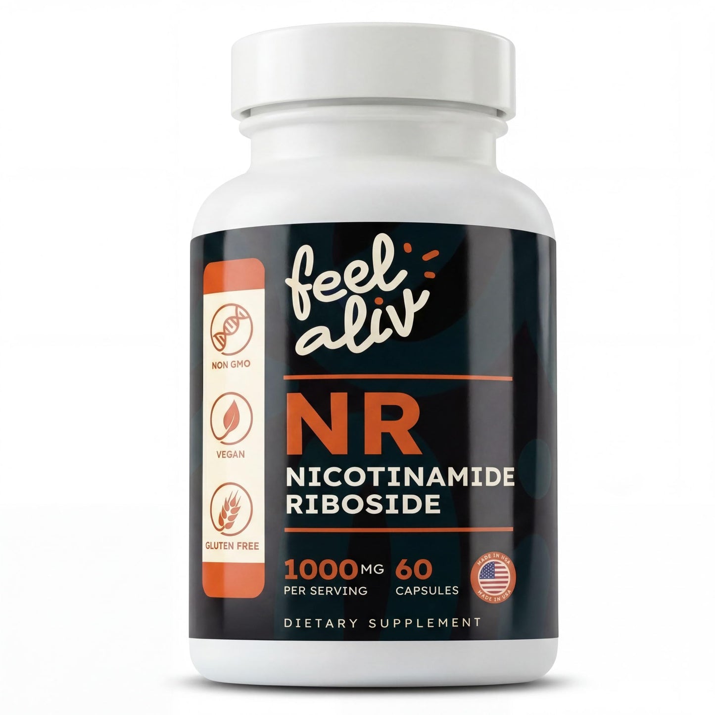 Feelaliv Nicotinamide Riboside NR 1000 mg Daily Capsule, 60 Capsules