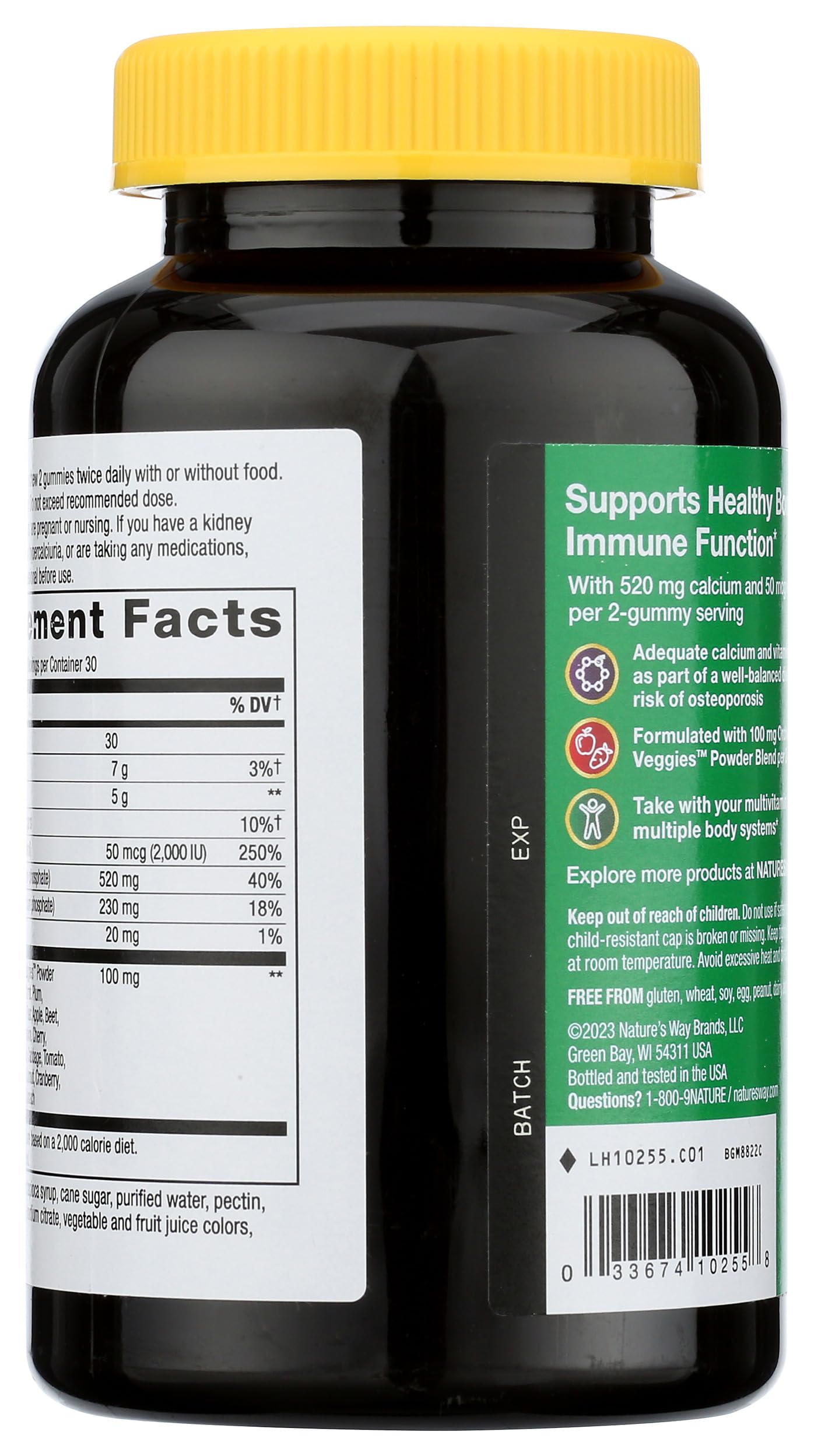 Nature's Way Calcium Alive Plus D 100 Mg Gummies, 60 Count