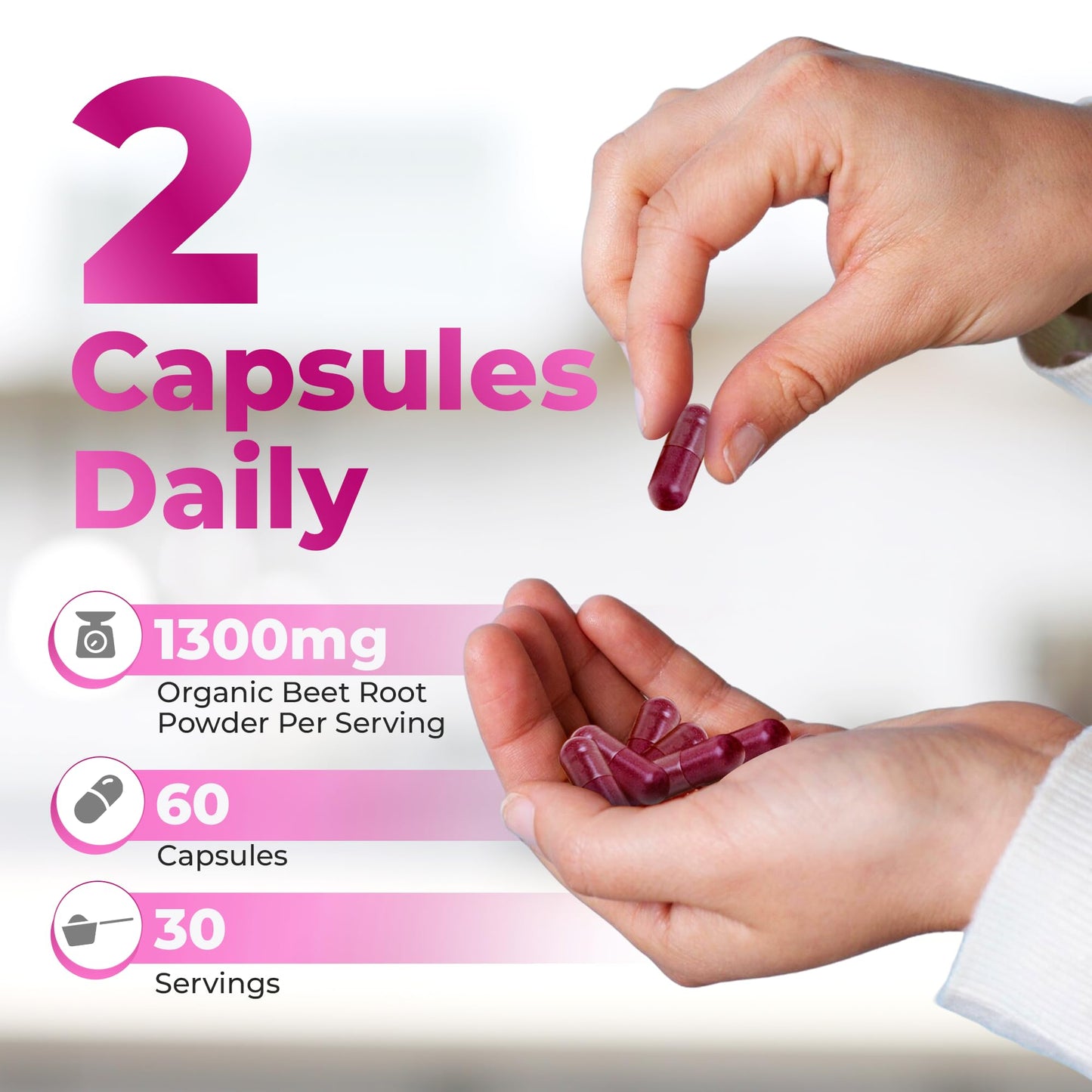 Nutrathrive Organic Beet Root Capsules 60 Count