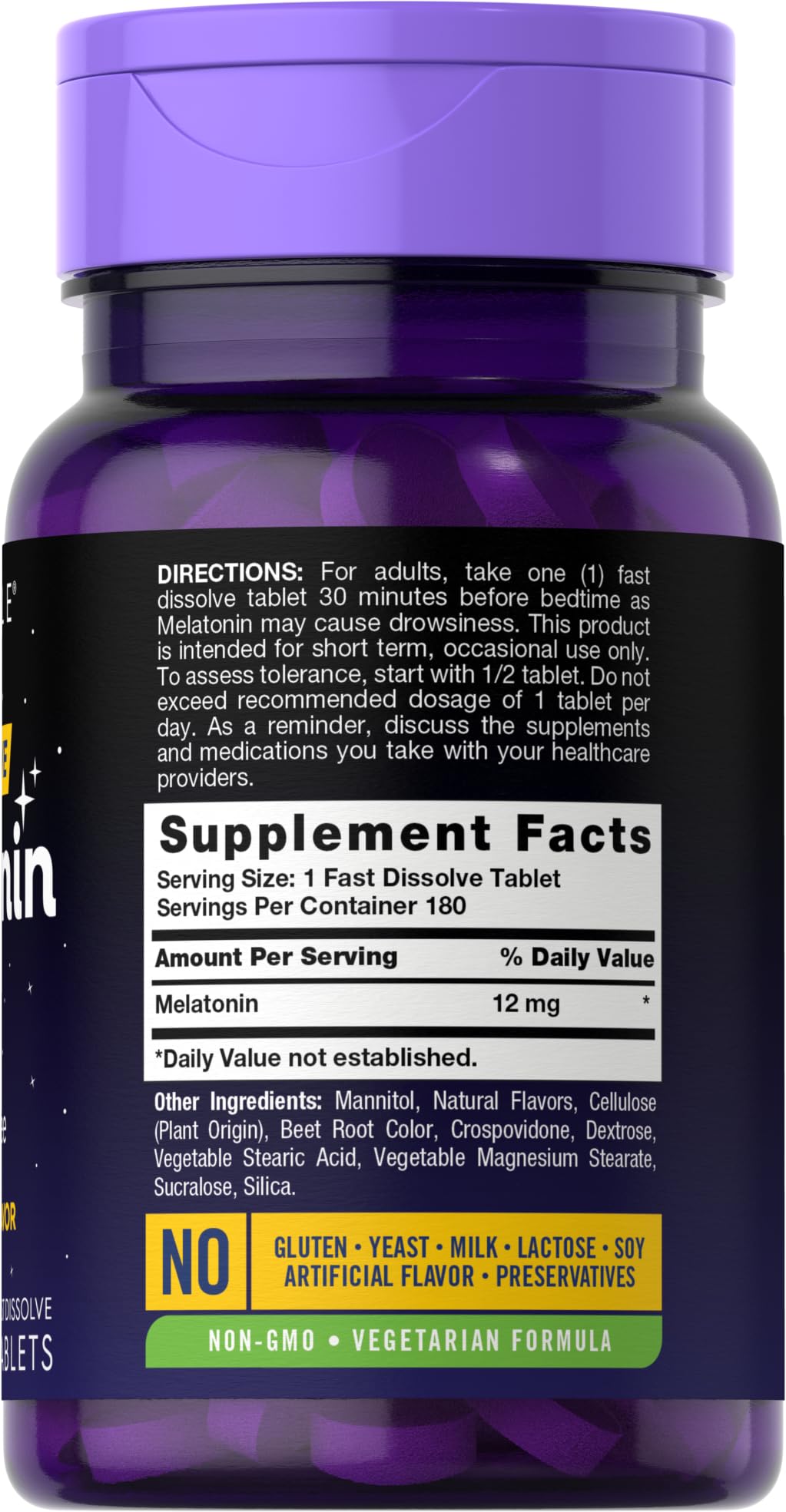 Carlyle Melatonin 12 mg Fast Dissolve Tablets, 180 Count