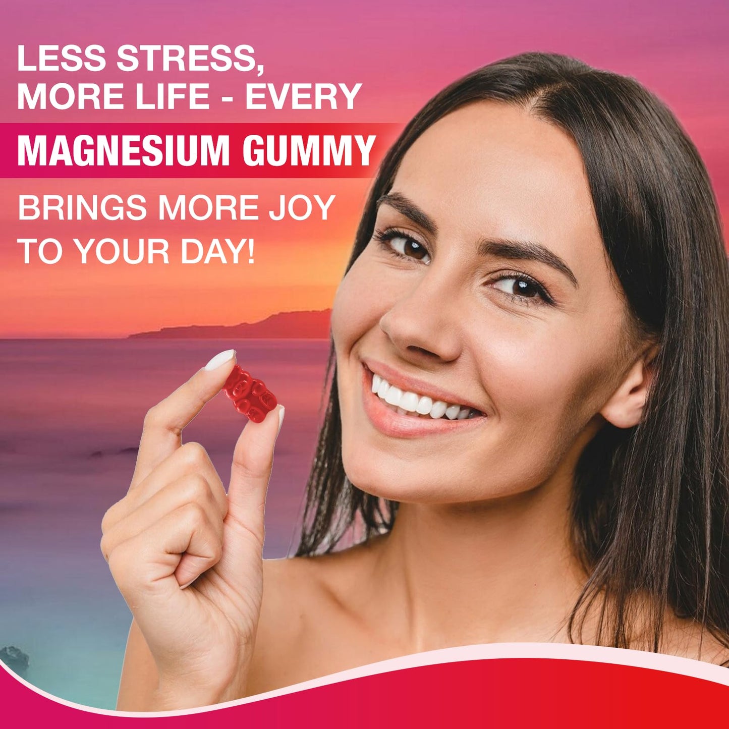 VAJYKEWJY Magnesium Oxide Gummies 400mg for Adults & Kids, 120 Count