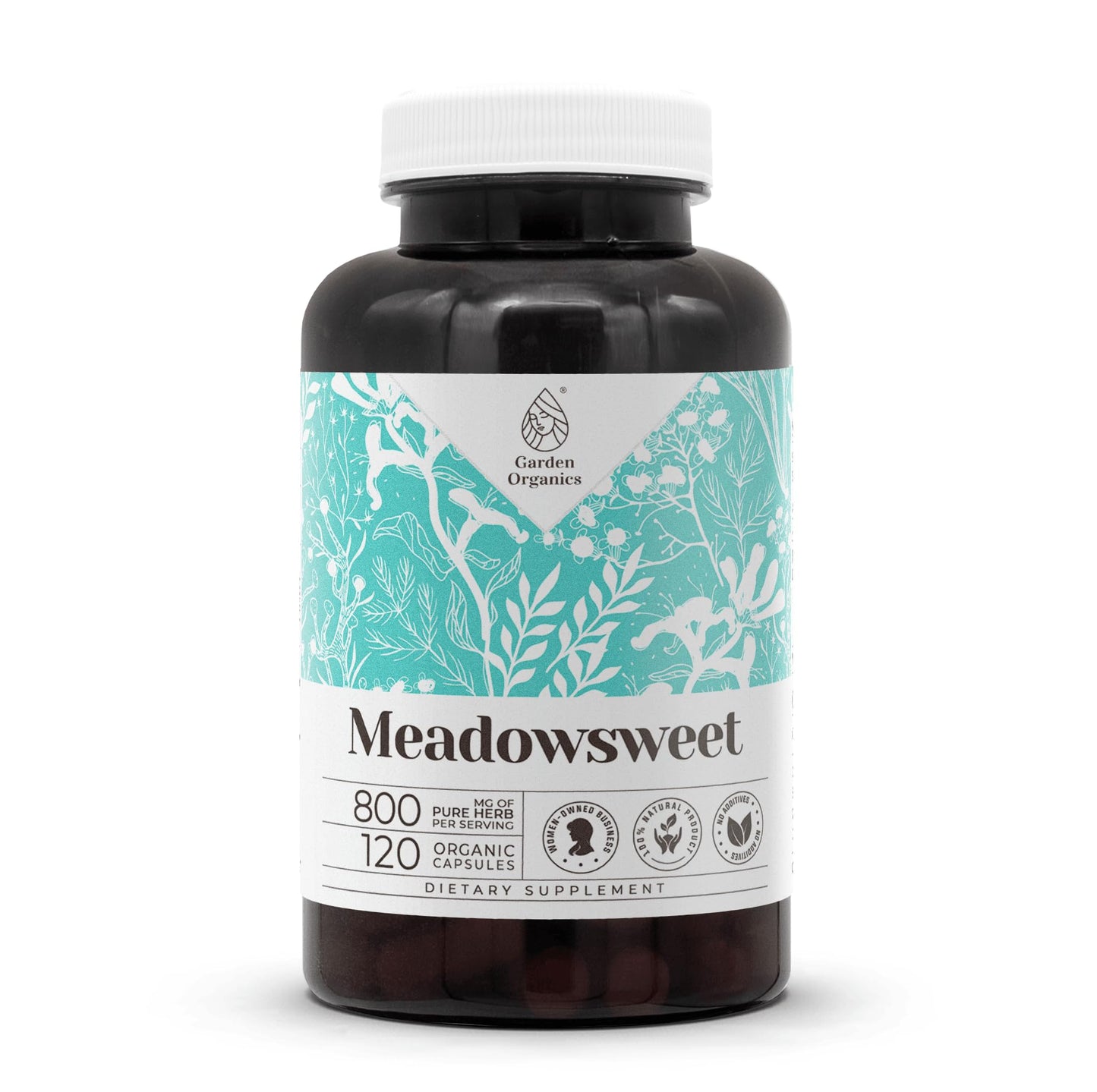 Garden Organics Meadowsweet Capsule, 120 Count