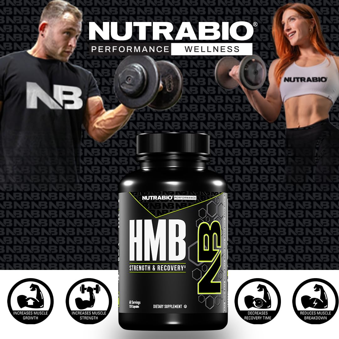NutraBio HMB Supplement Capsule 120 Capsules