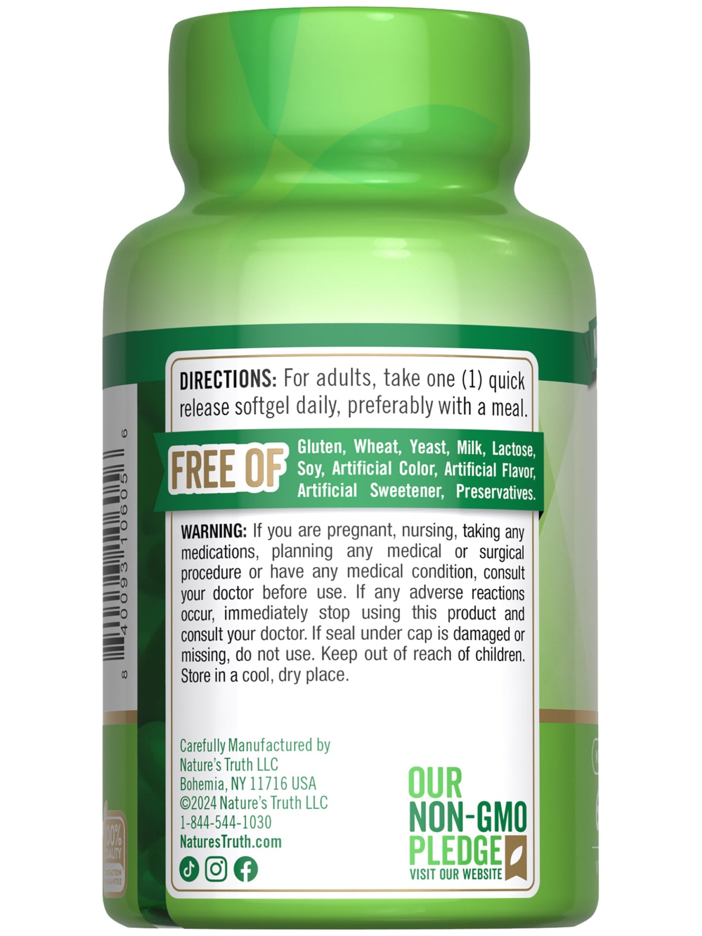 Nature's Truth Vitamin E Softgels 60 Count
