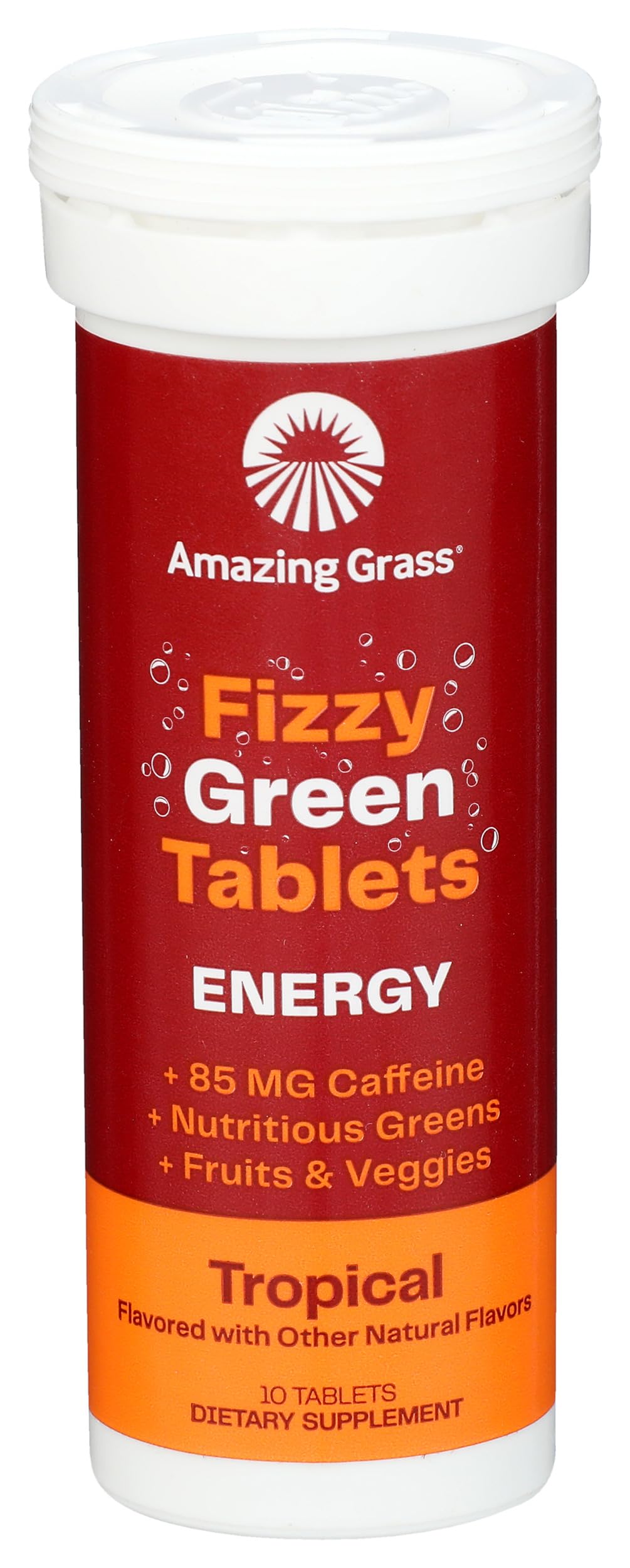 Amazing Grass Tropical Energy Green Superfood Tablets 10