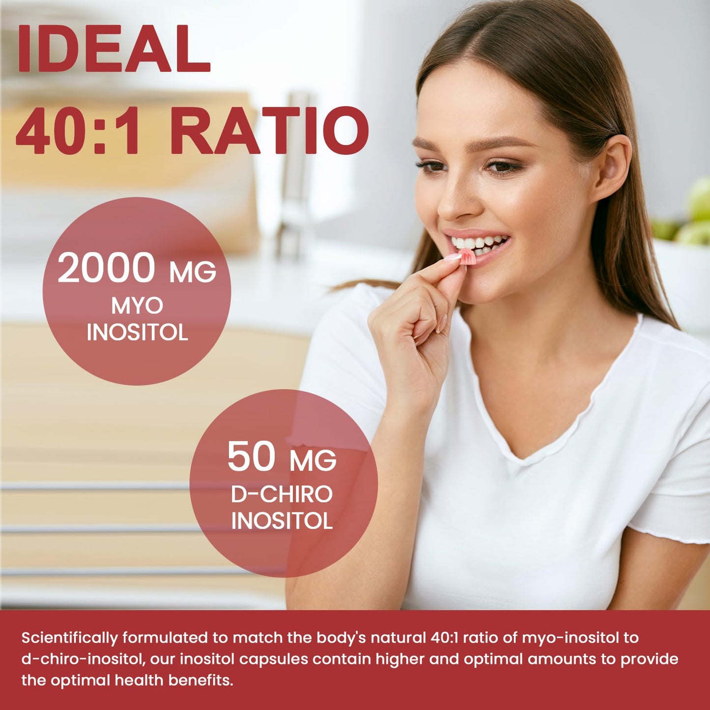 MICYDELAS Myo-Inositol & D-Chiro Inositol Gummies, 60 Gummies