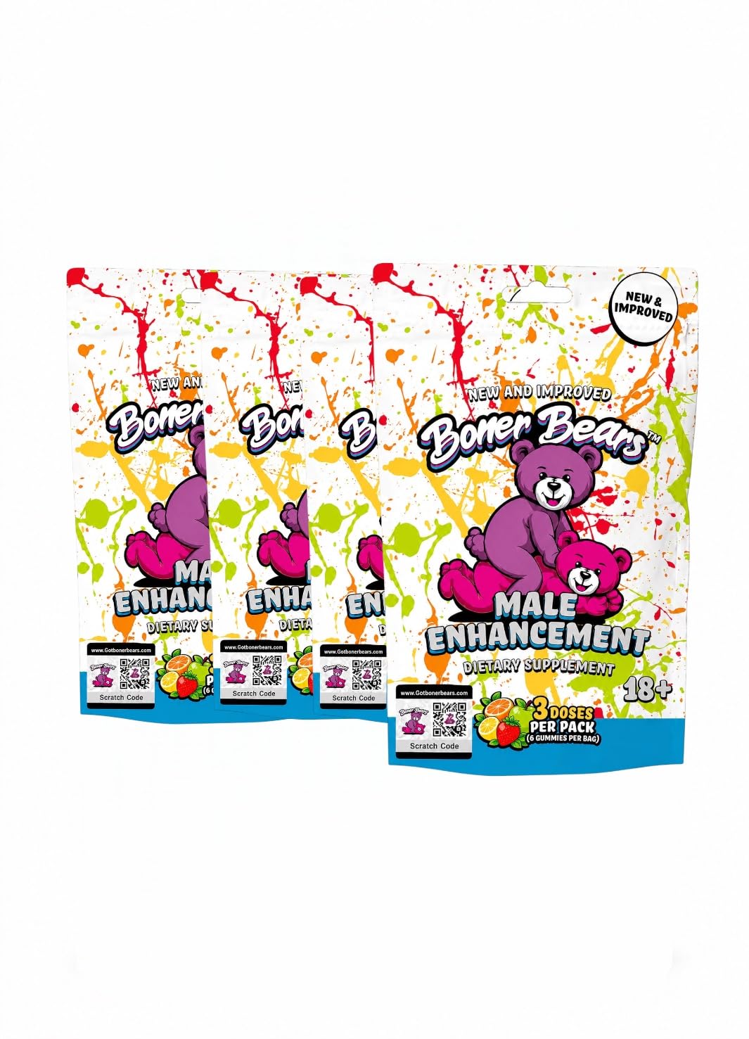 Boner Bears BB Wellness Gummies for Adults, 12-Count