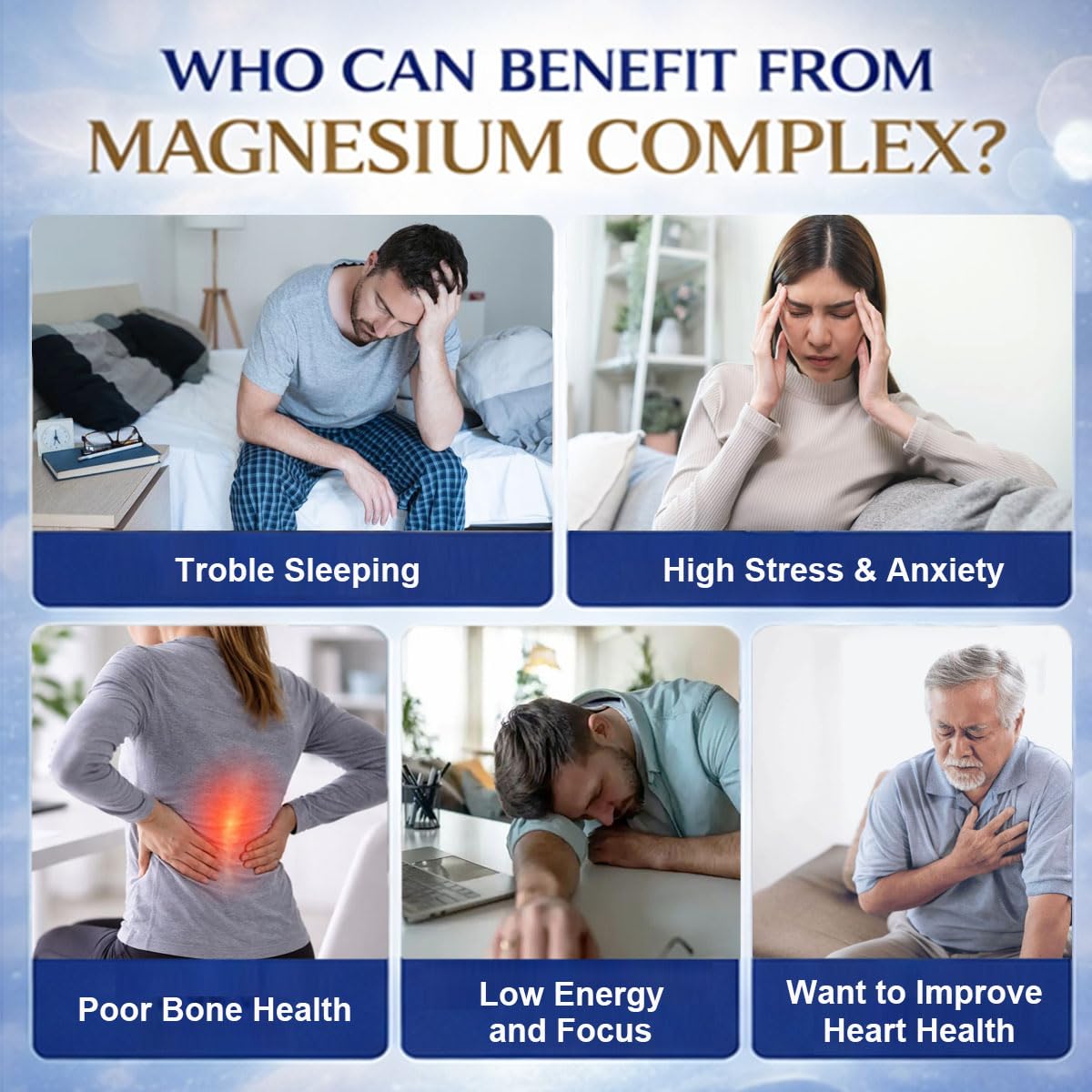 WINYEL Magnesium Complex Supplement 8 Elemental 1000mg Capsule 90 Count