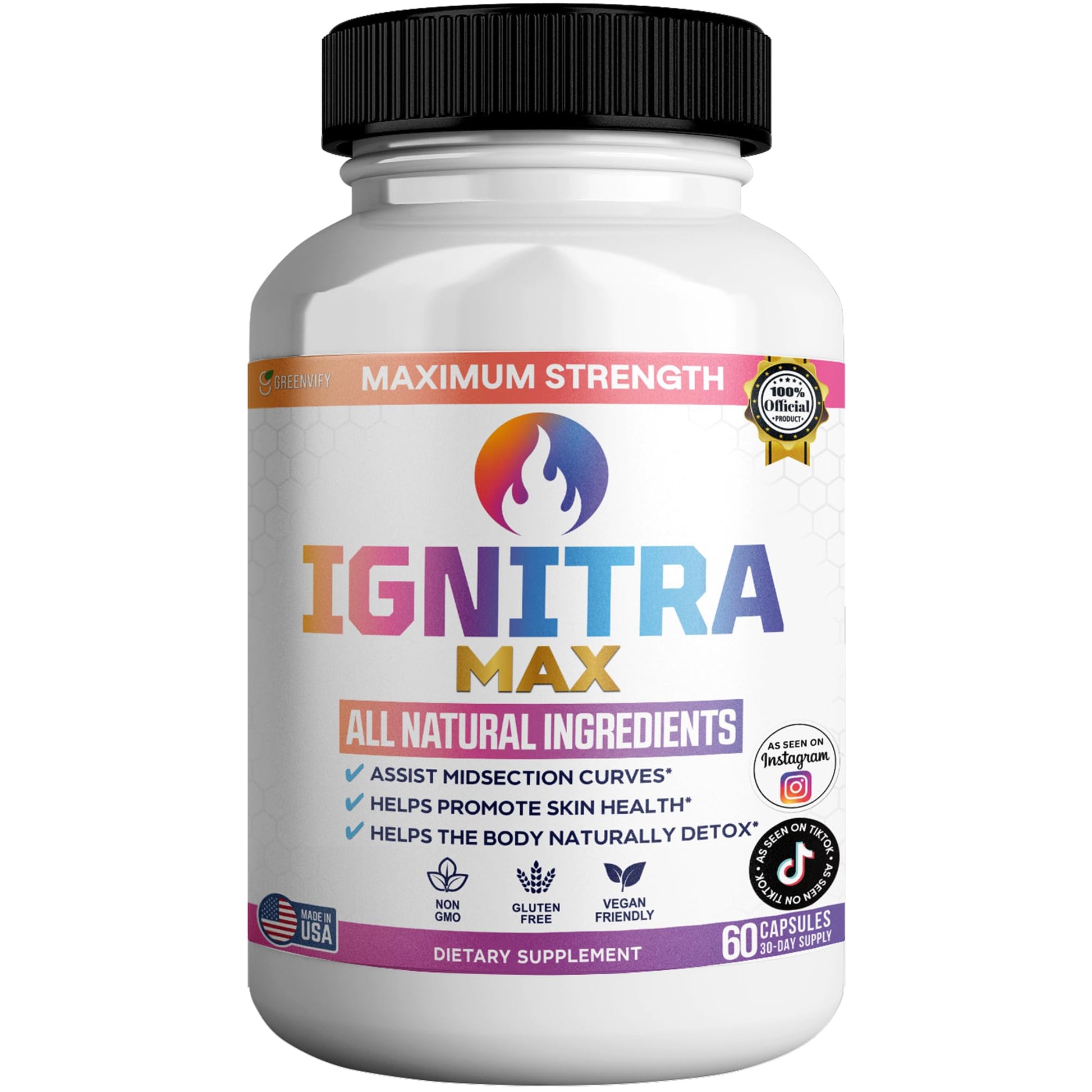 GREENVIFY Ignitrix Max Dietary Supplement 60 Capsules