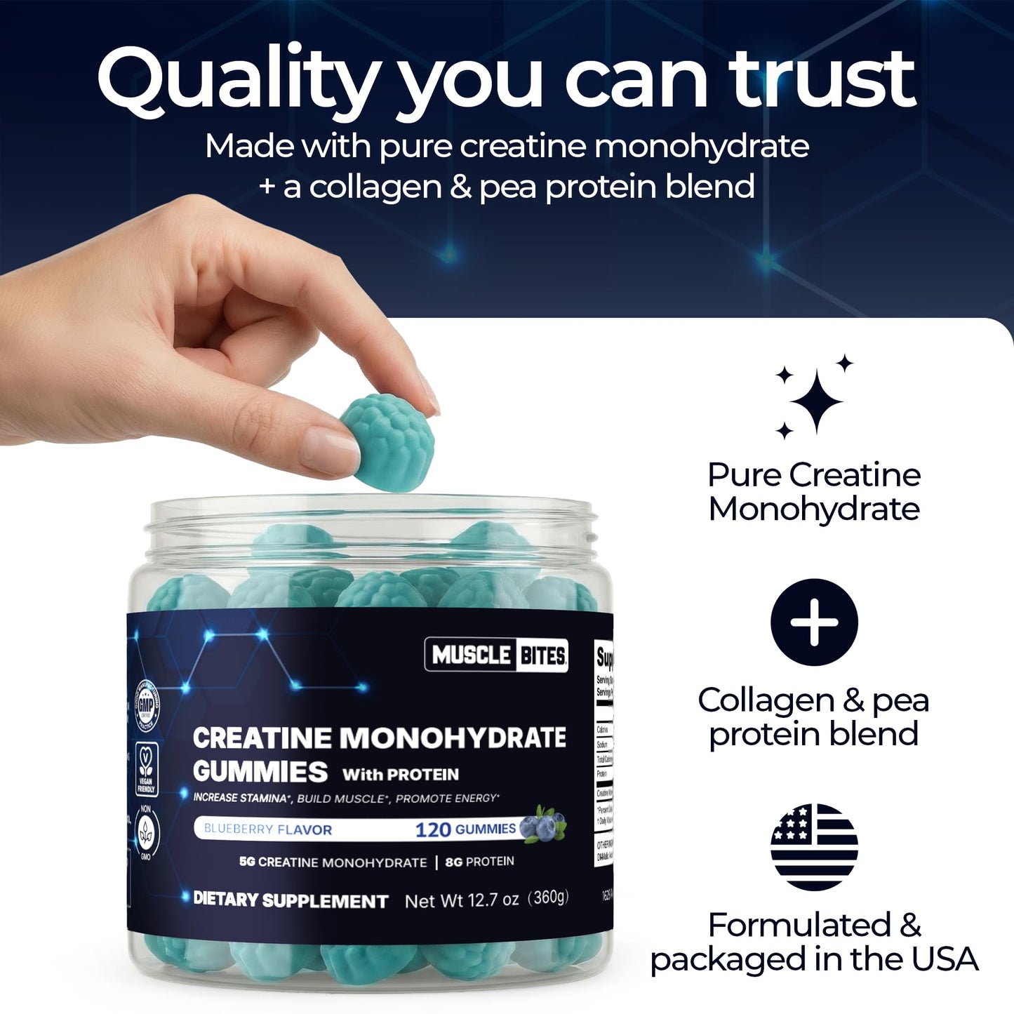 MuscleBites Creatine Monohydrate Gummy 120