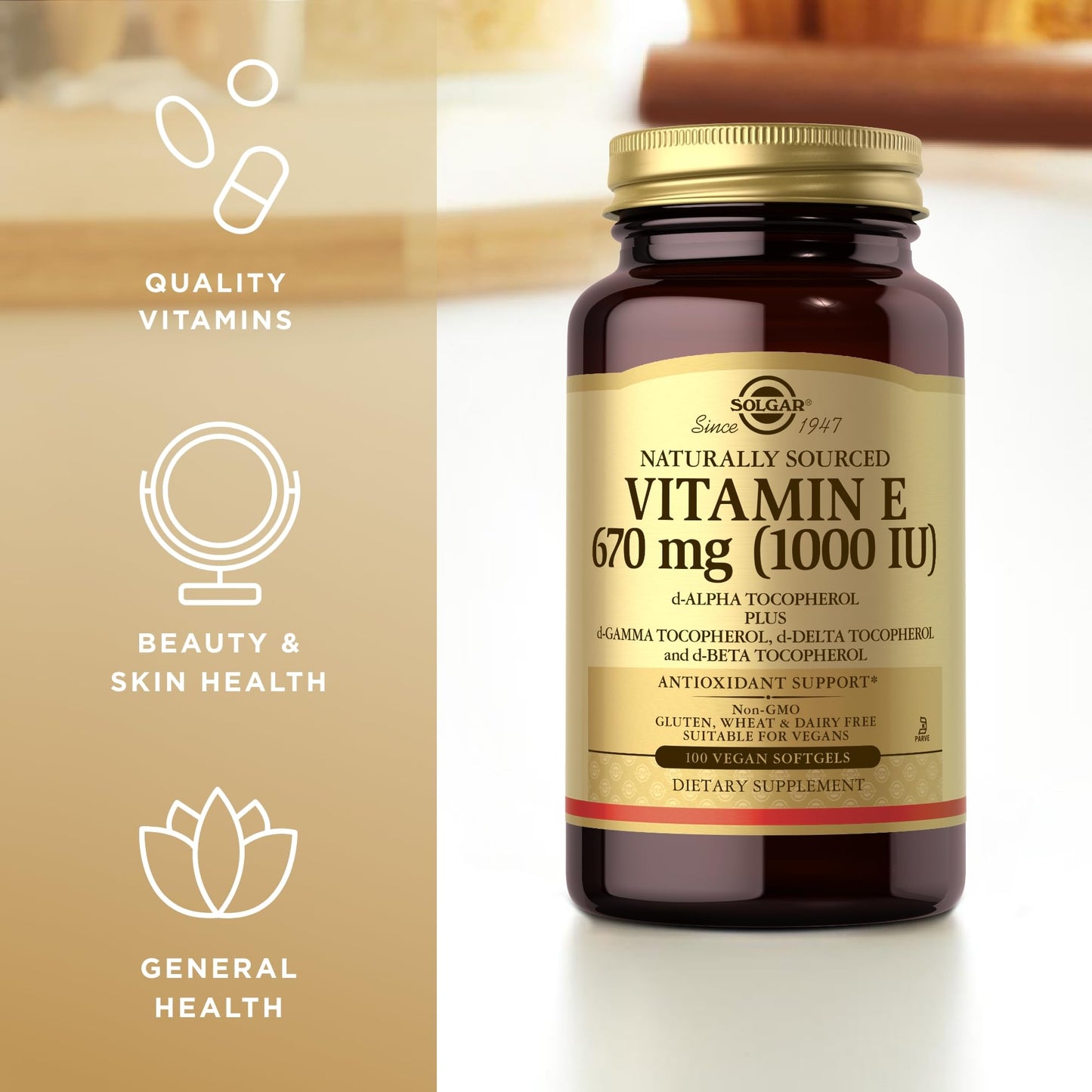 Solgar Vitamin E Softgels 100 Count