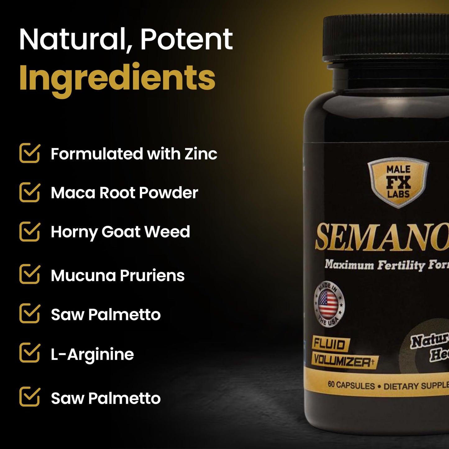 Male FX Labs SEMANOID Capsule 60 Count