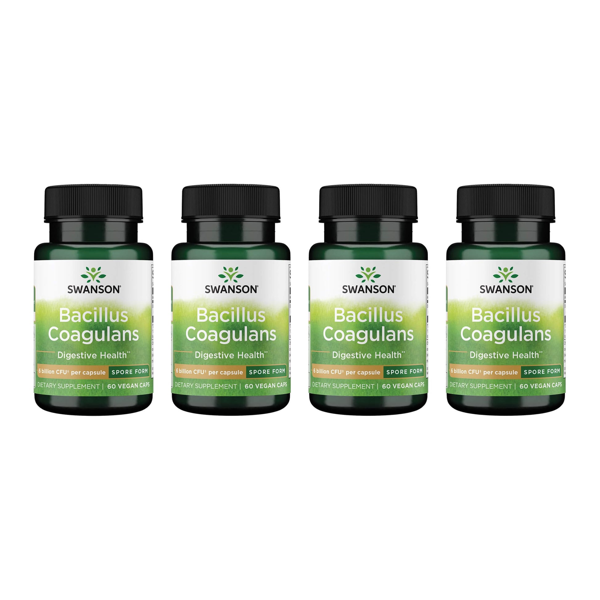 Swanson Bacillus Coagulans Spore-Form Probiotic for Adults Shelf-Stable Digestive Support with 6 Billion CFU - Acid-Resistant Capsules, 240 Capsules