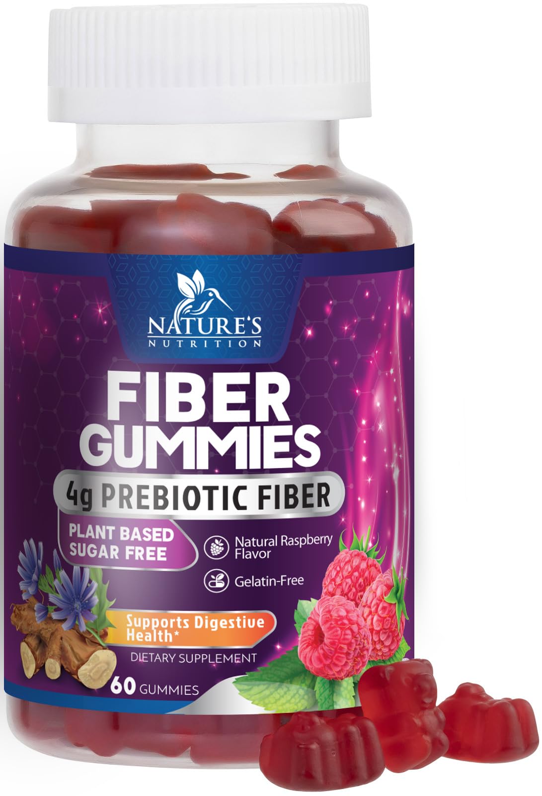 Nature's Nutrition Fiber Gummies 60 Count