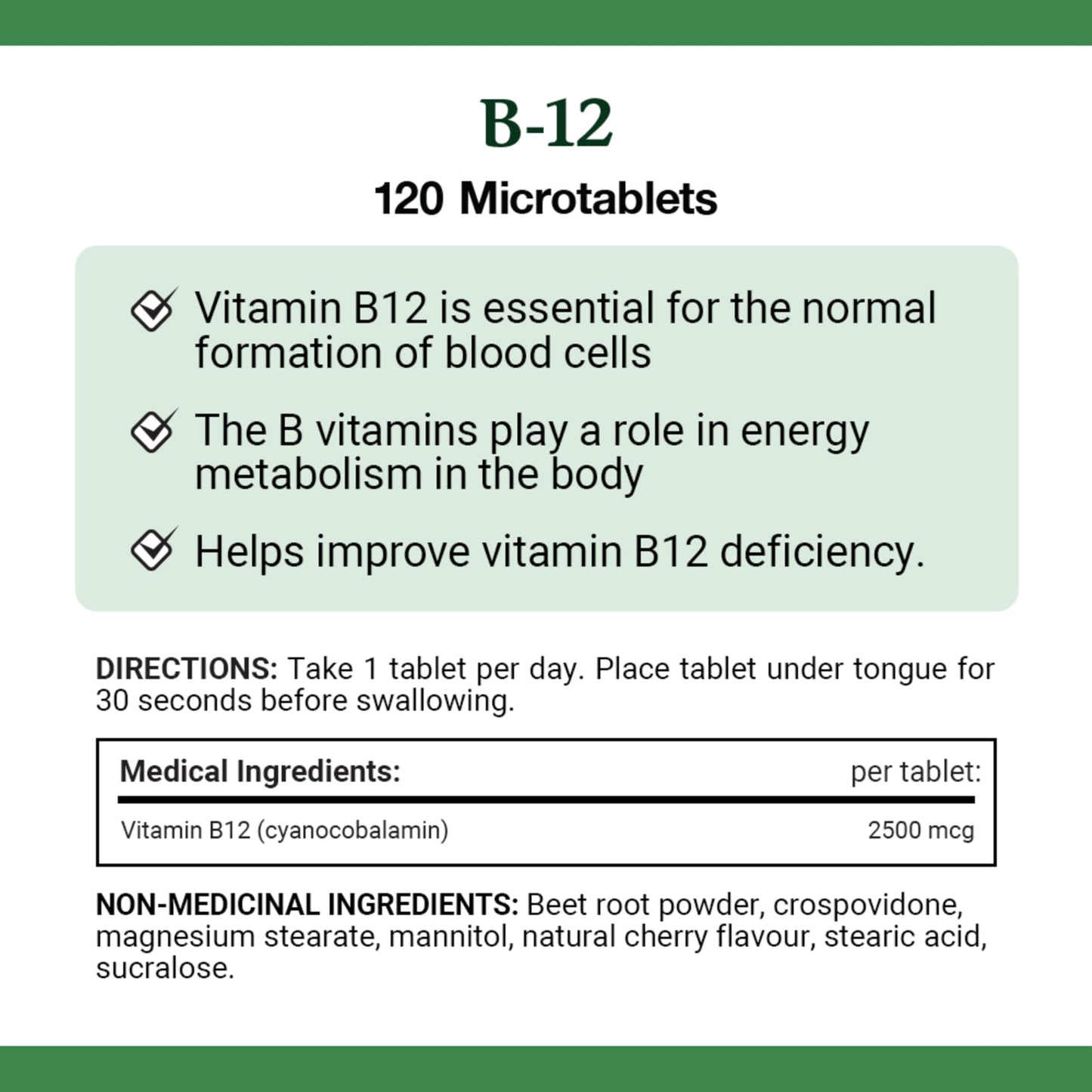 Nature's Bounty Vitamin B-12 2500mcg Tablets, 120 Tablets