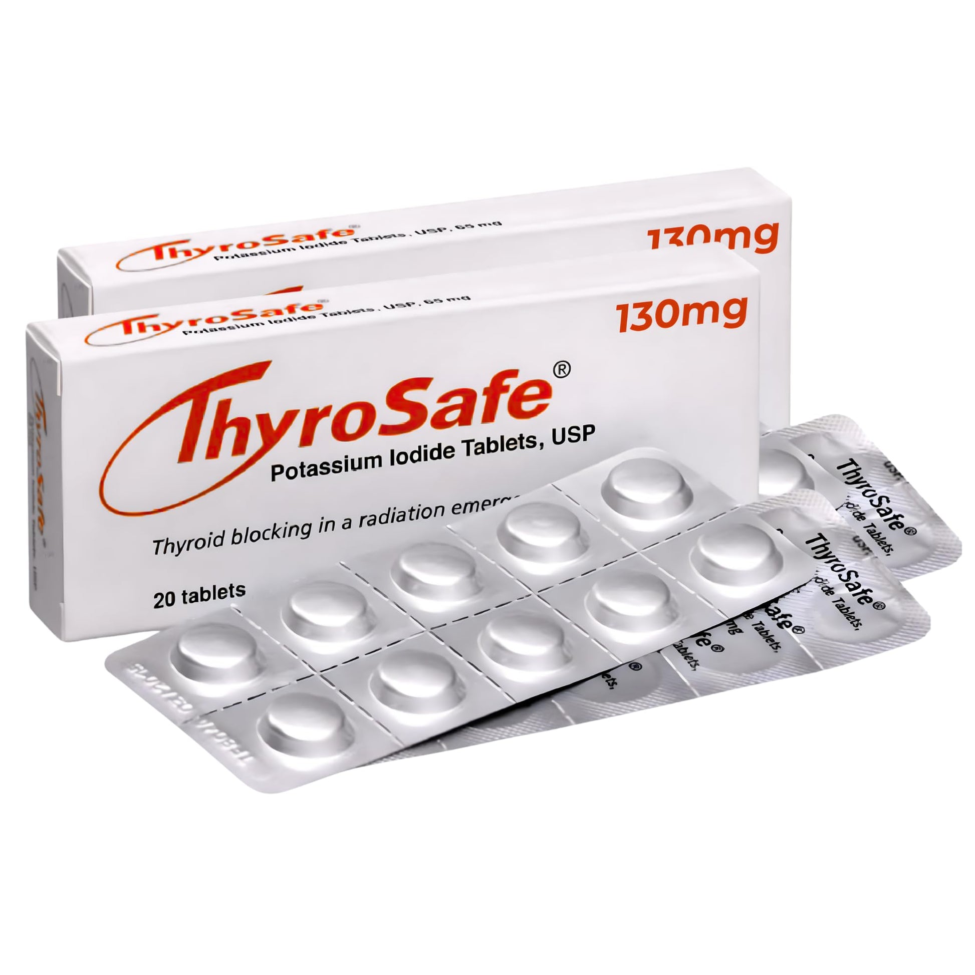 THYROSAFE Potassium Iodide 130mg Tablets 40 Count