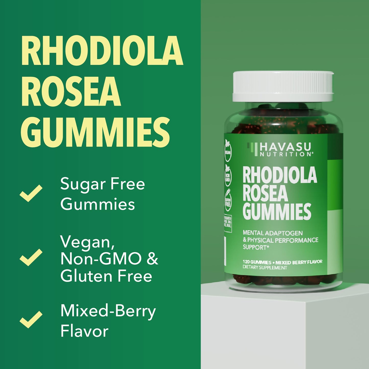 HAVASU NUTRITION Rhodiola Rosea Gummies, 120 Count