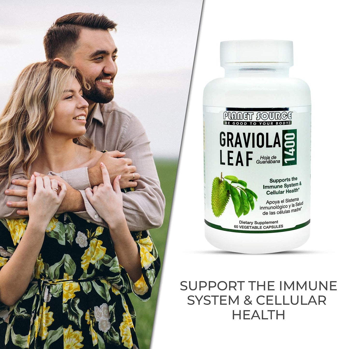 Planet Source Graviola Leaf Capsules 60 Count