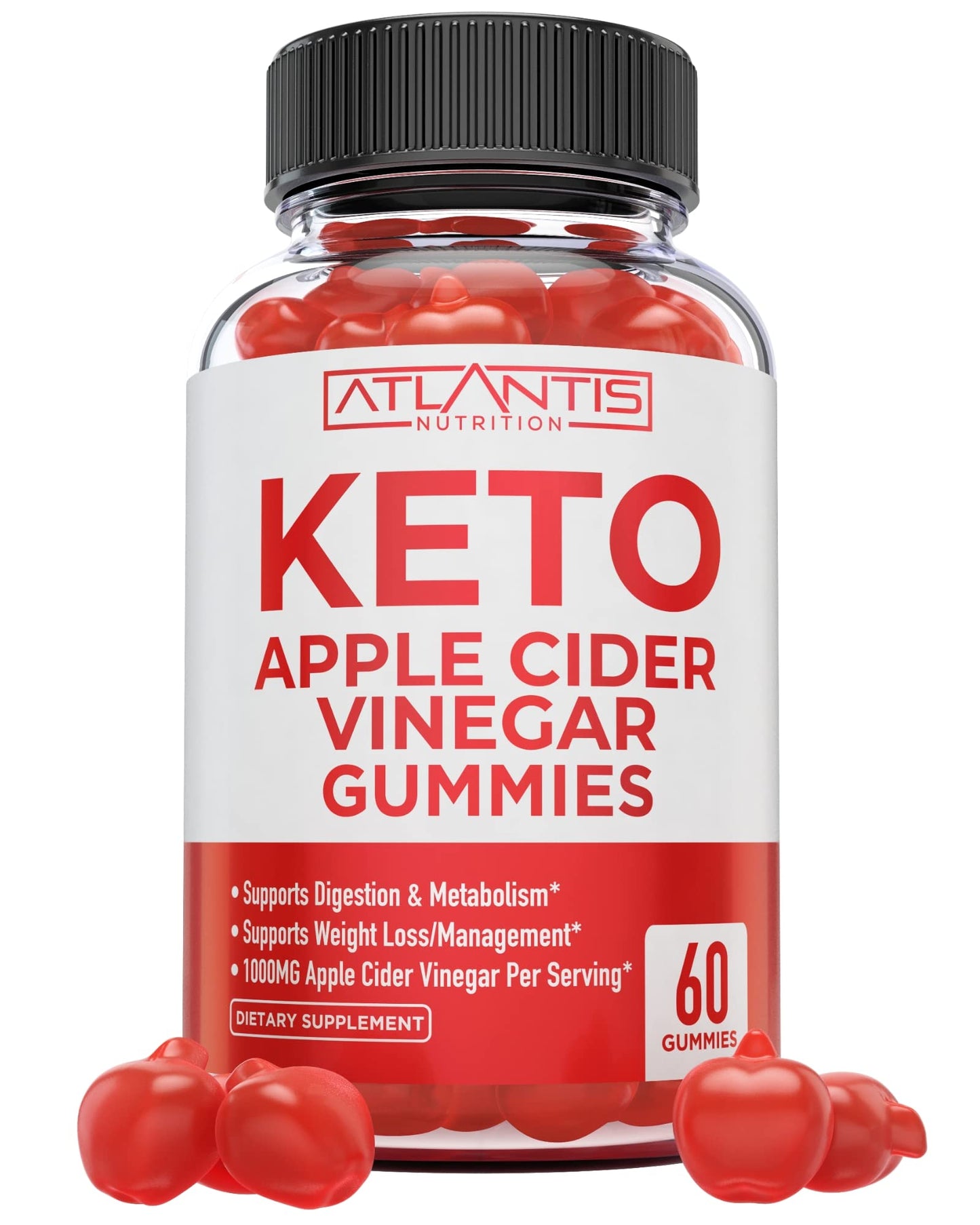 Atlantis Nutrition Keto ACV Gummies, 60 Count