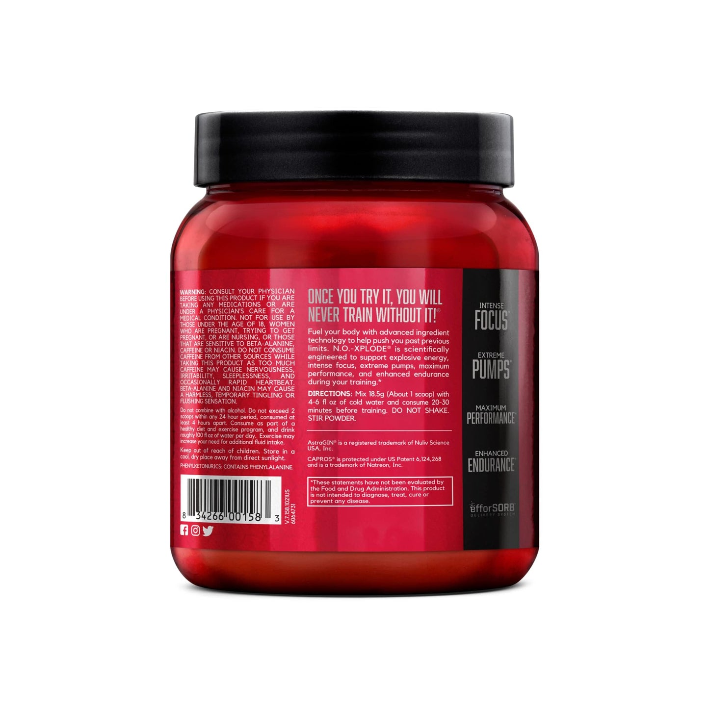 BSN N.O.-XPLODE Pre Workout Powder, 30 Servings