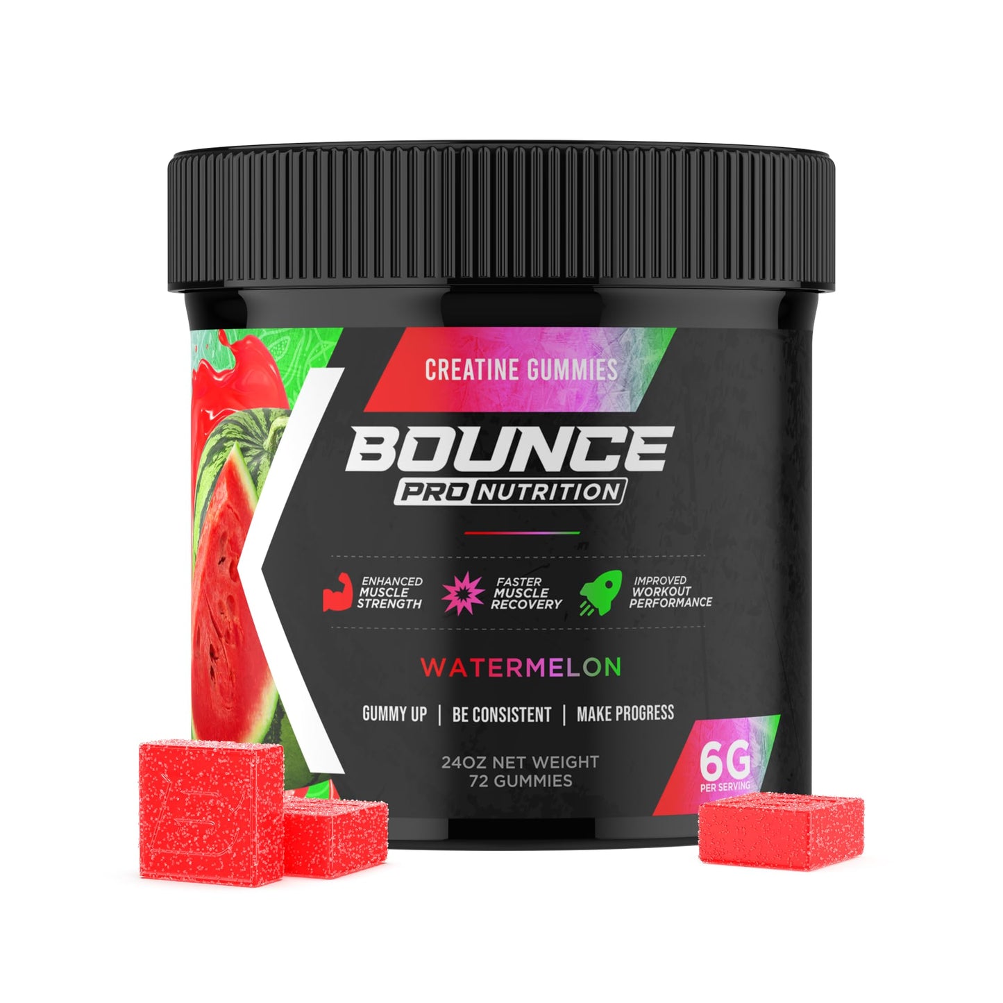 Bounce Pro Creatine Monohydrate Gummies, 72 Count